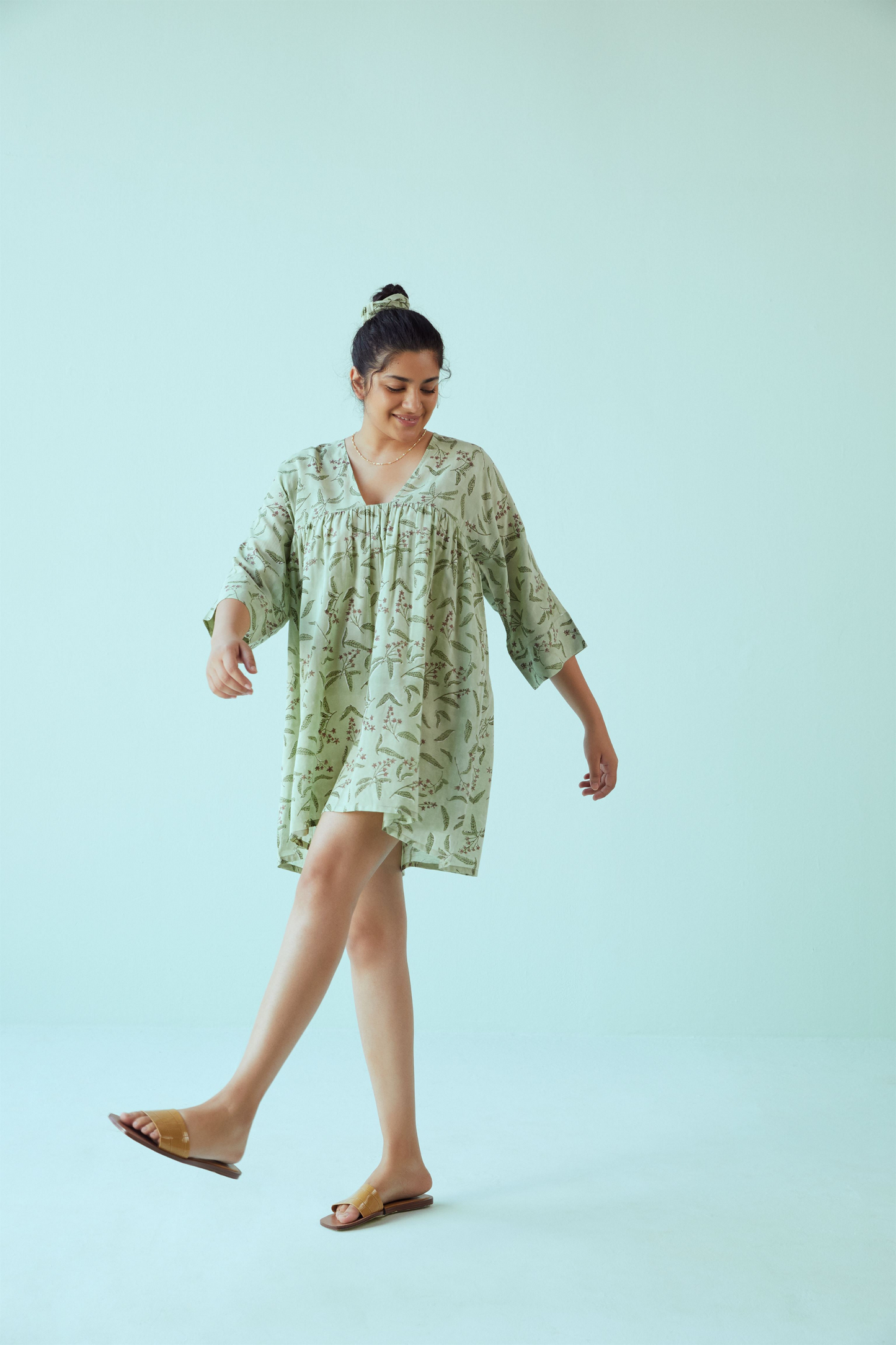 Green Mango lyocell kaftan dress