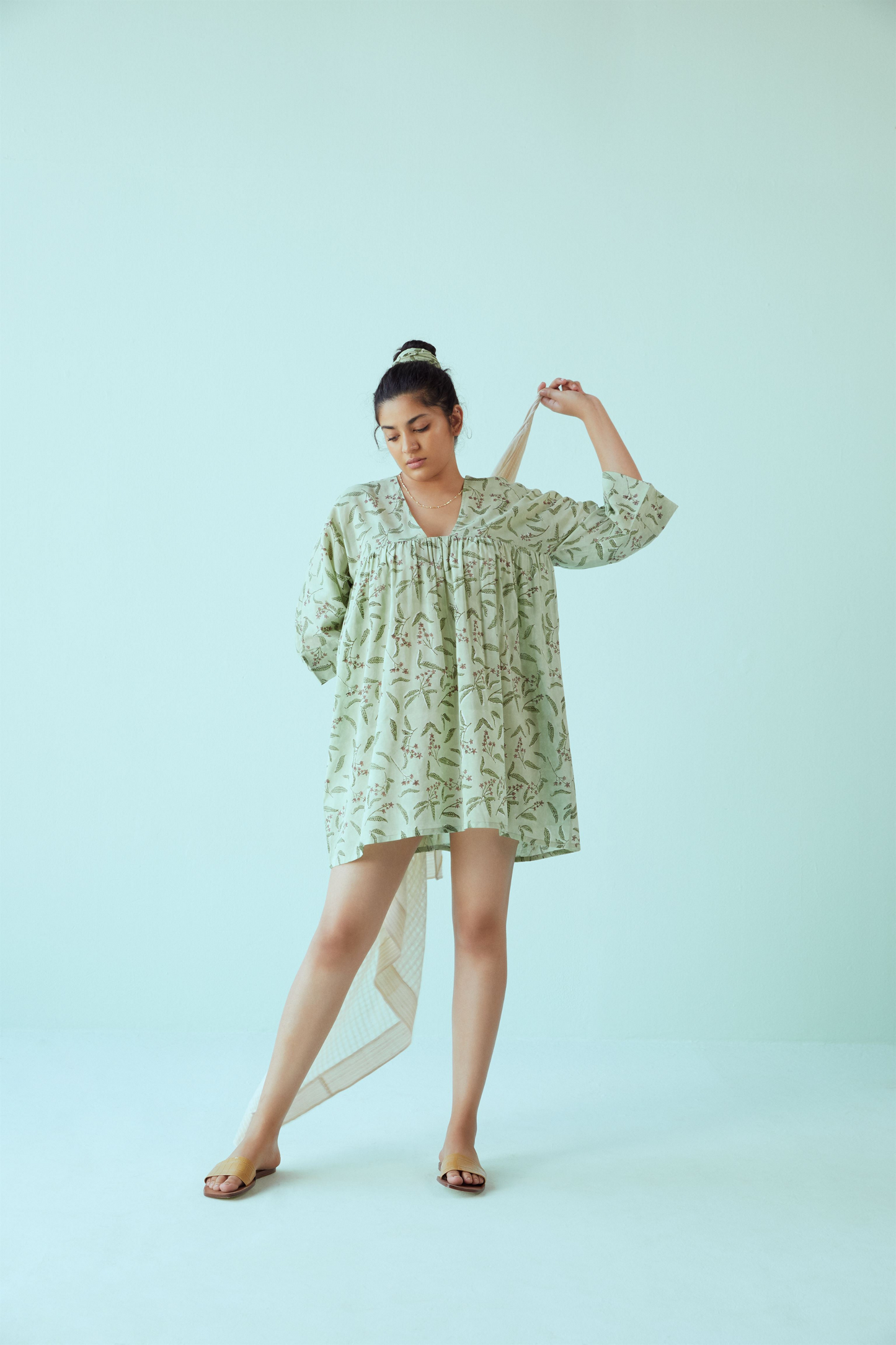 Green Mango lyocell kaftan dress