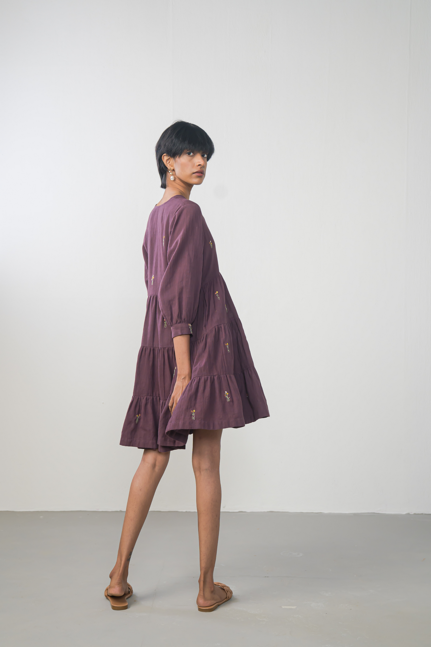 Midnight Moments handwoven organic cotton dress