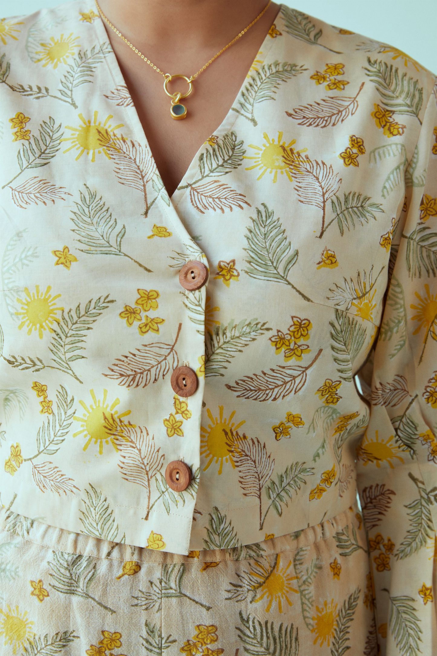 Sunny Palm lyocell crop top