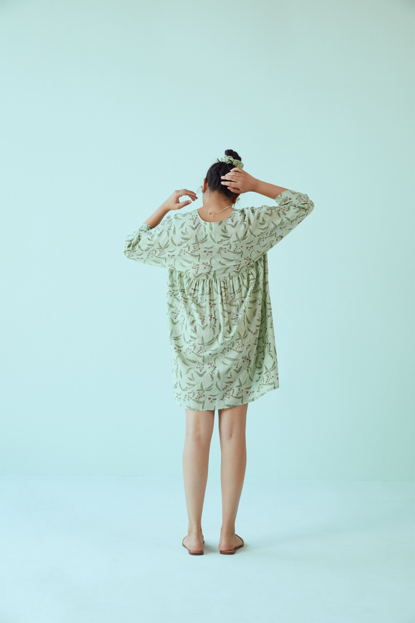 Green Mango lyocell kaftan dress