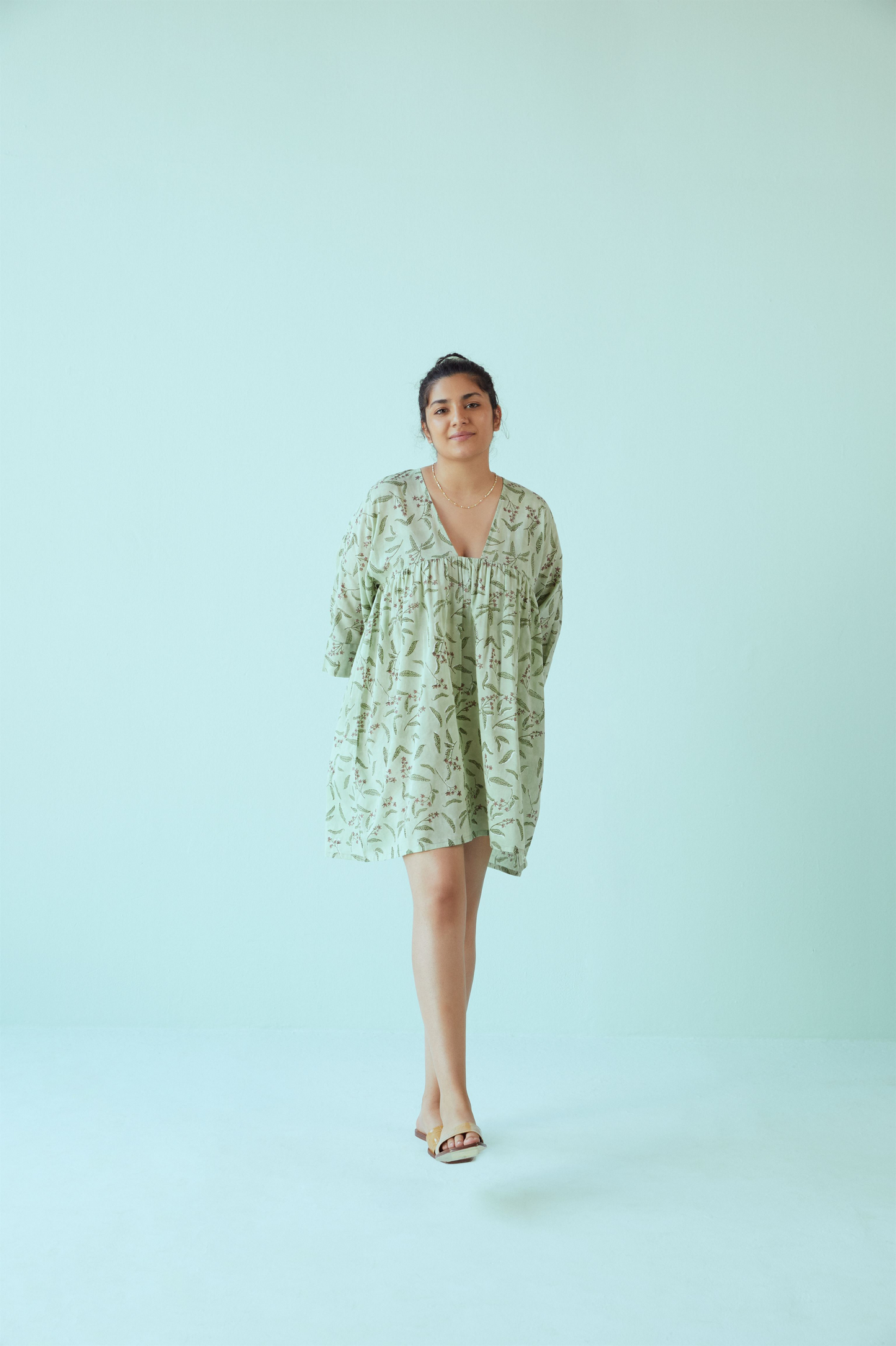 Green Mango lyocell kaftan dress