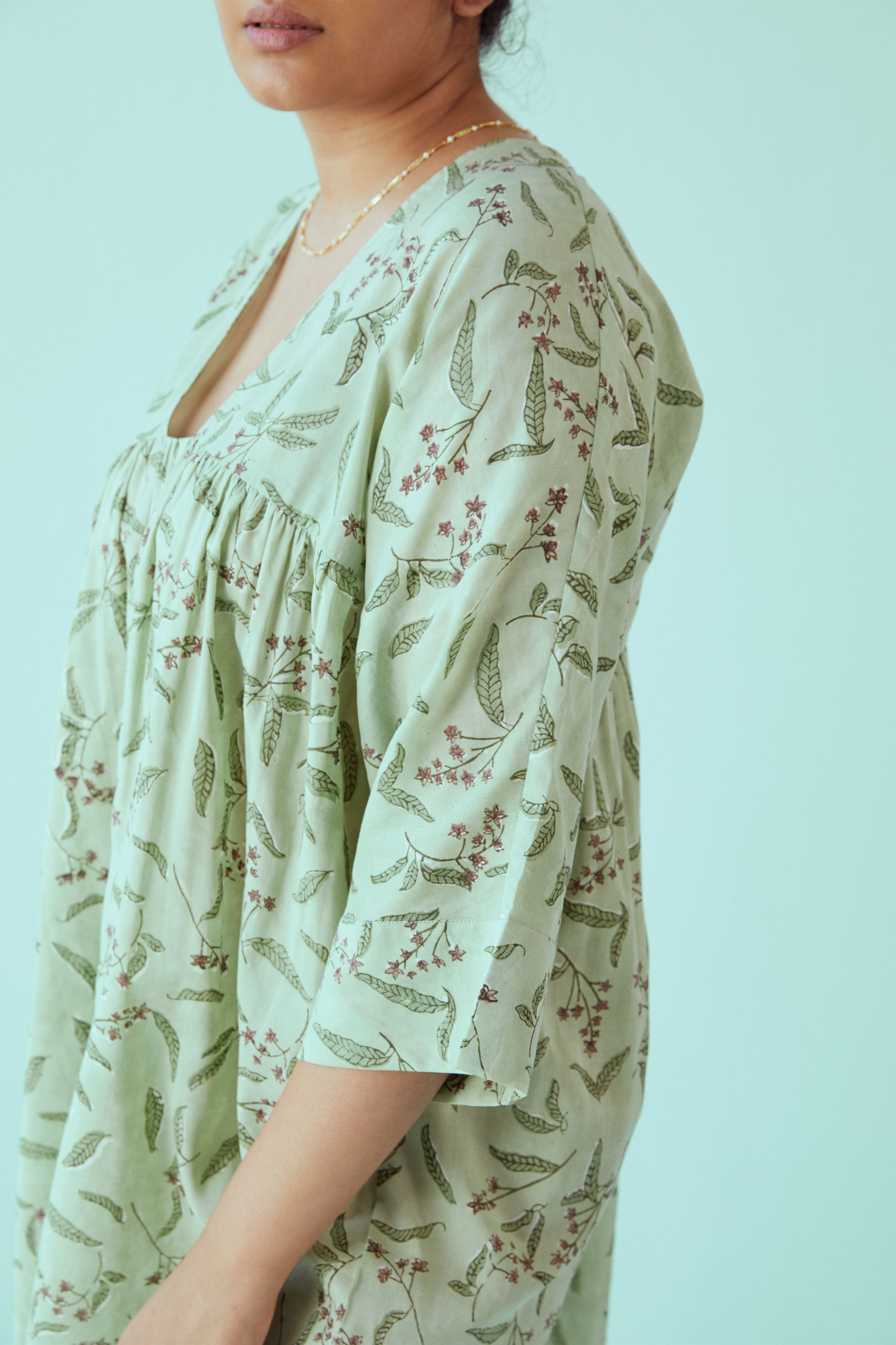 Green Mango lyocell kaftan dress