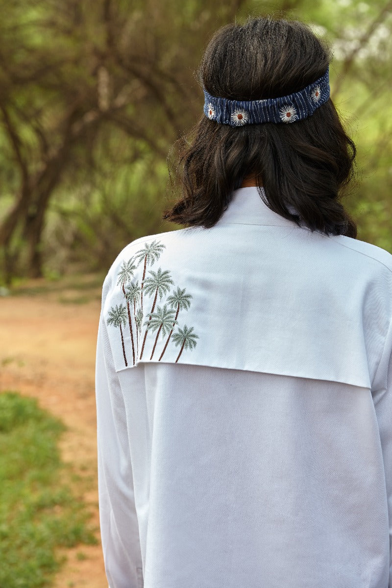 Beneath the Palms organic cotton shirt jacket