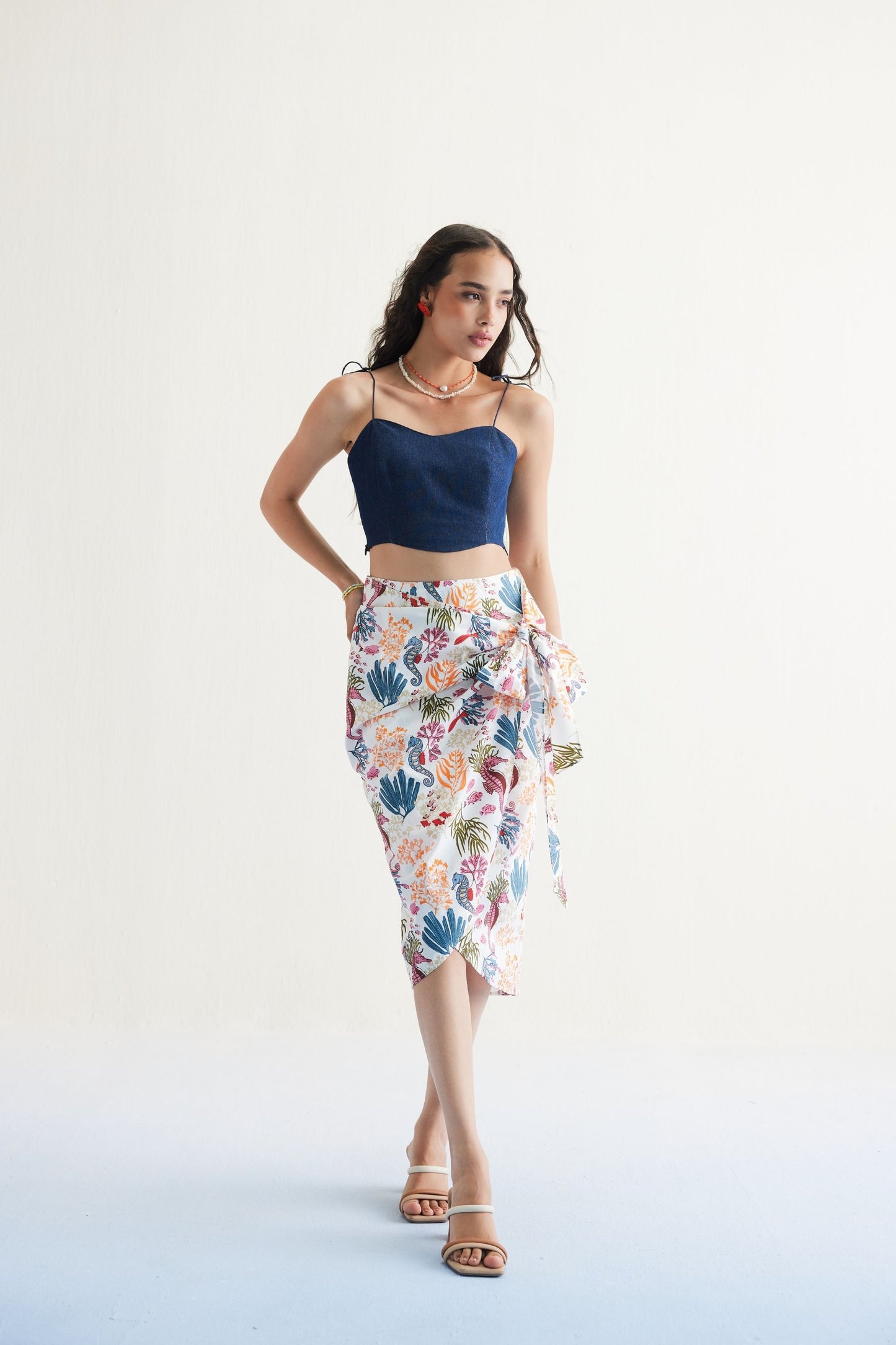 Blooming Reef Organic Cotton Wrap Skirt