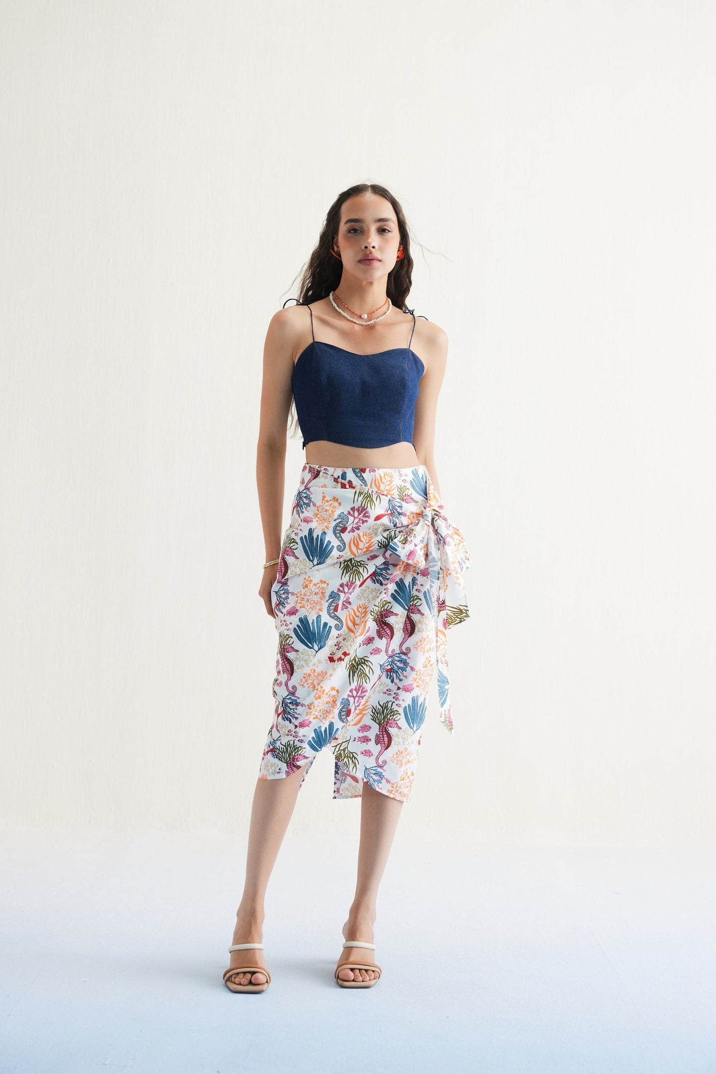 Blooming Reef Organic Cotton Wrap Skirt