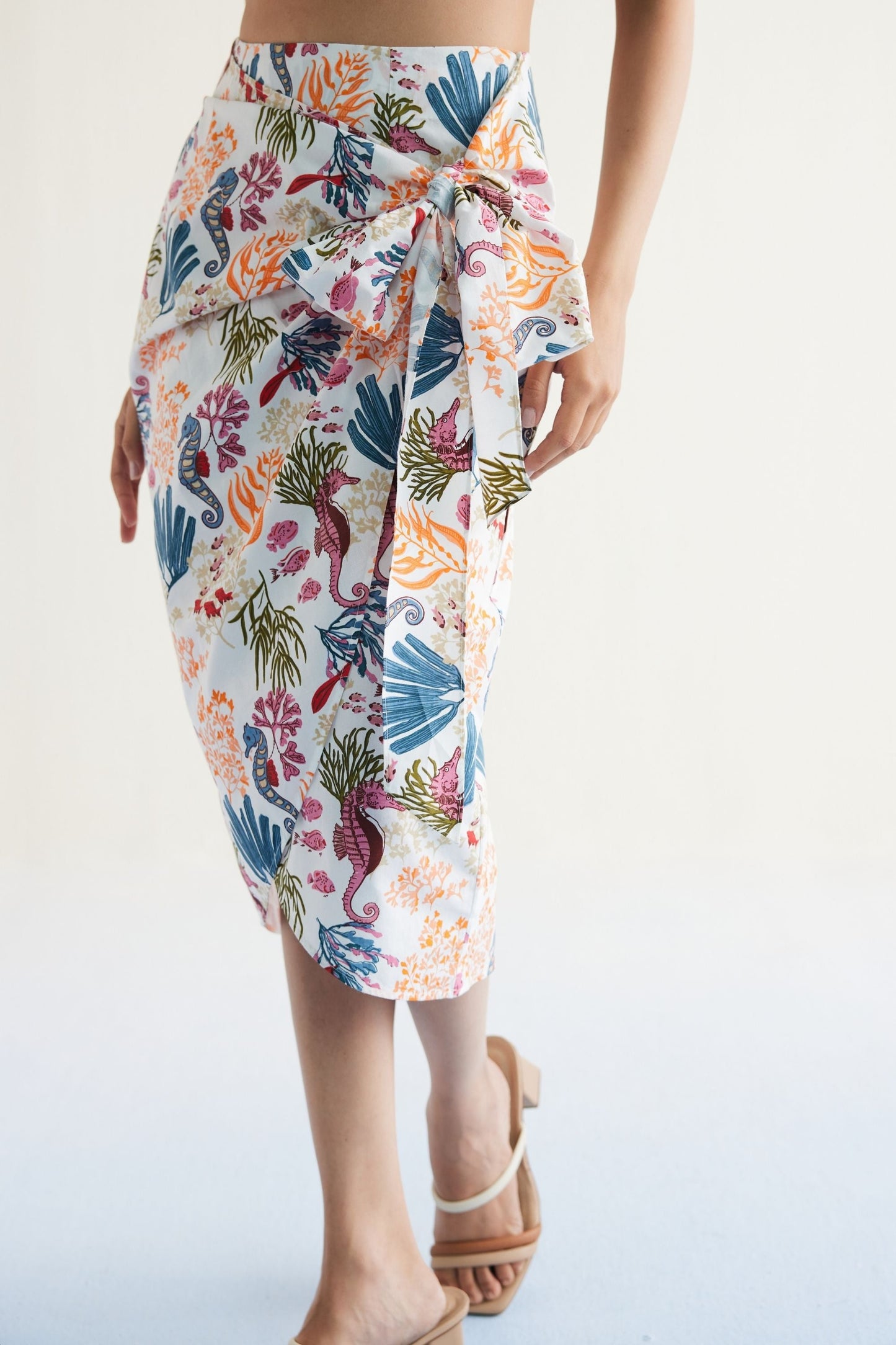 Blooming Reef Organic Cotton Wrap Skirt
