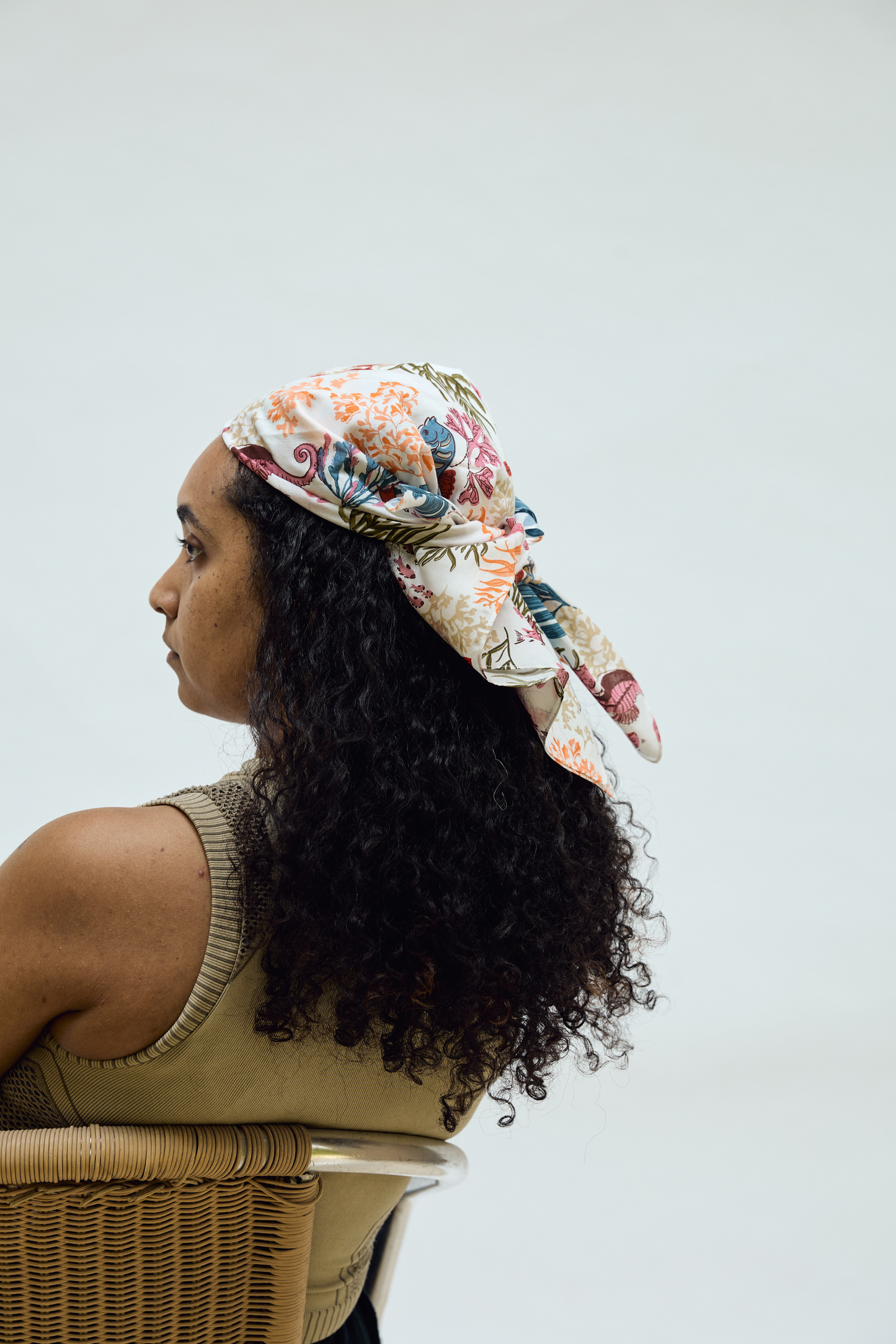 Coral Life Upcycled Hair Scarf