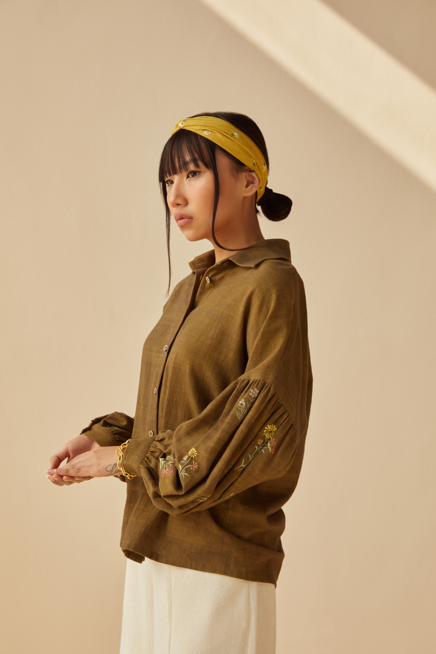 Green Garden handwoven organic cotton shirt