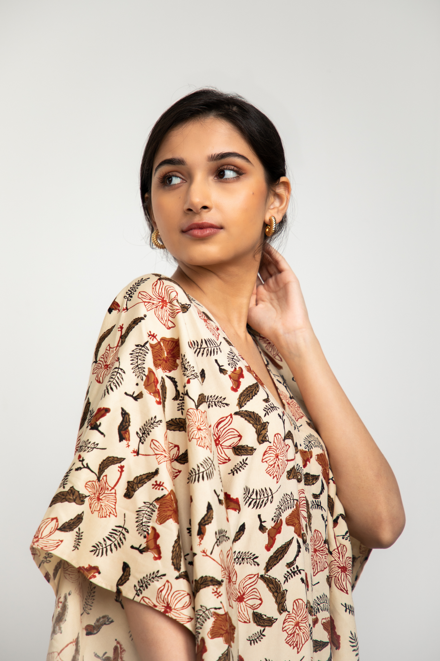 Hibiscusy tencel kaftan