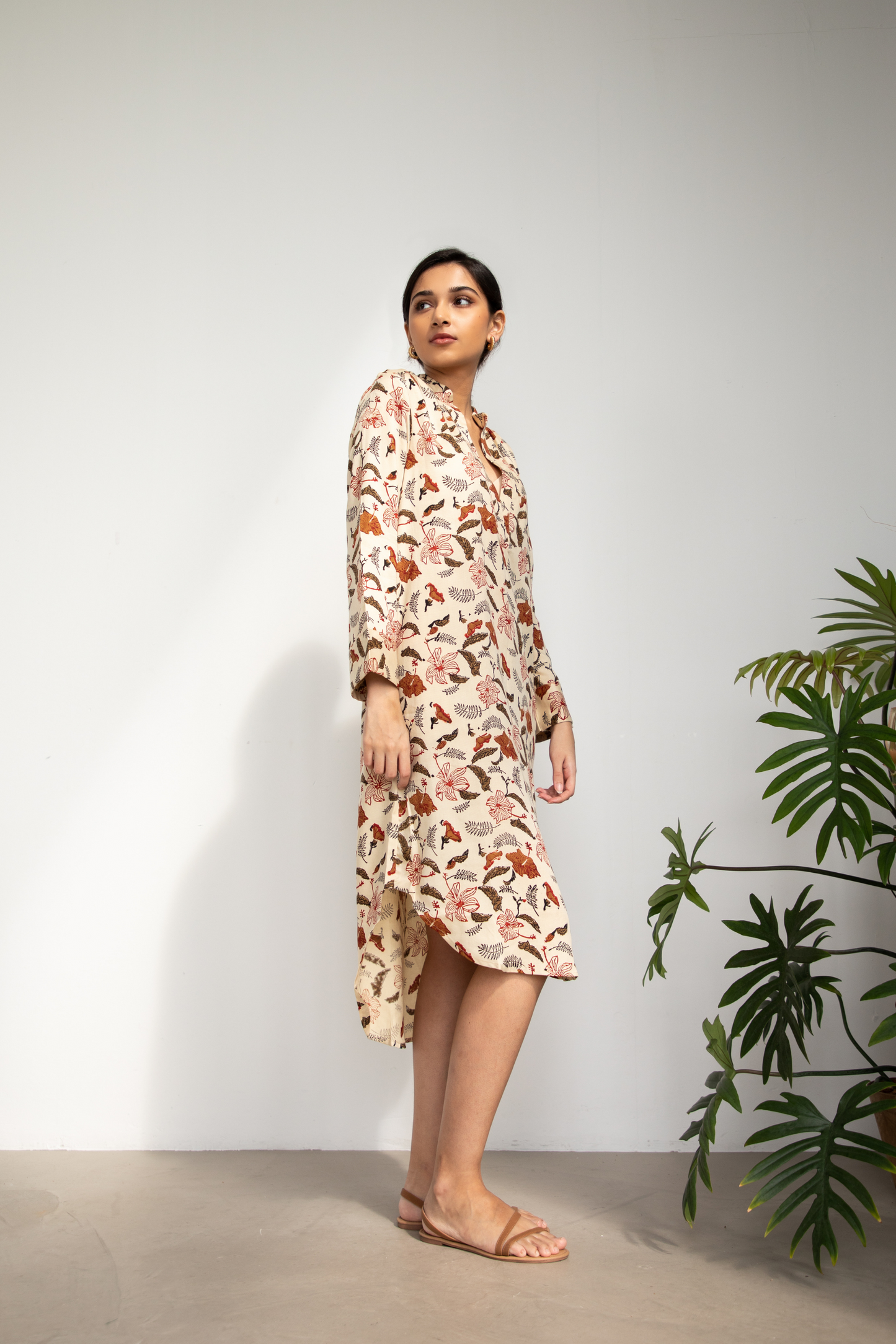 Hibiscusy natural dyed kurta