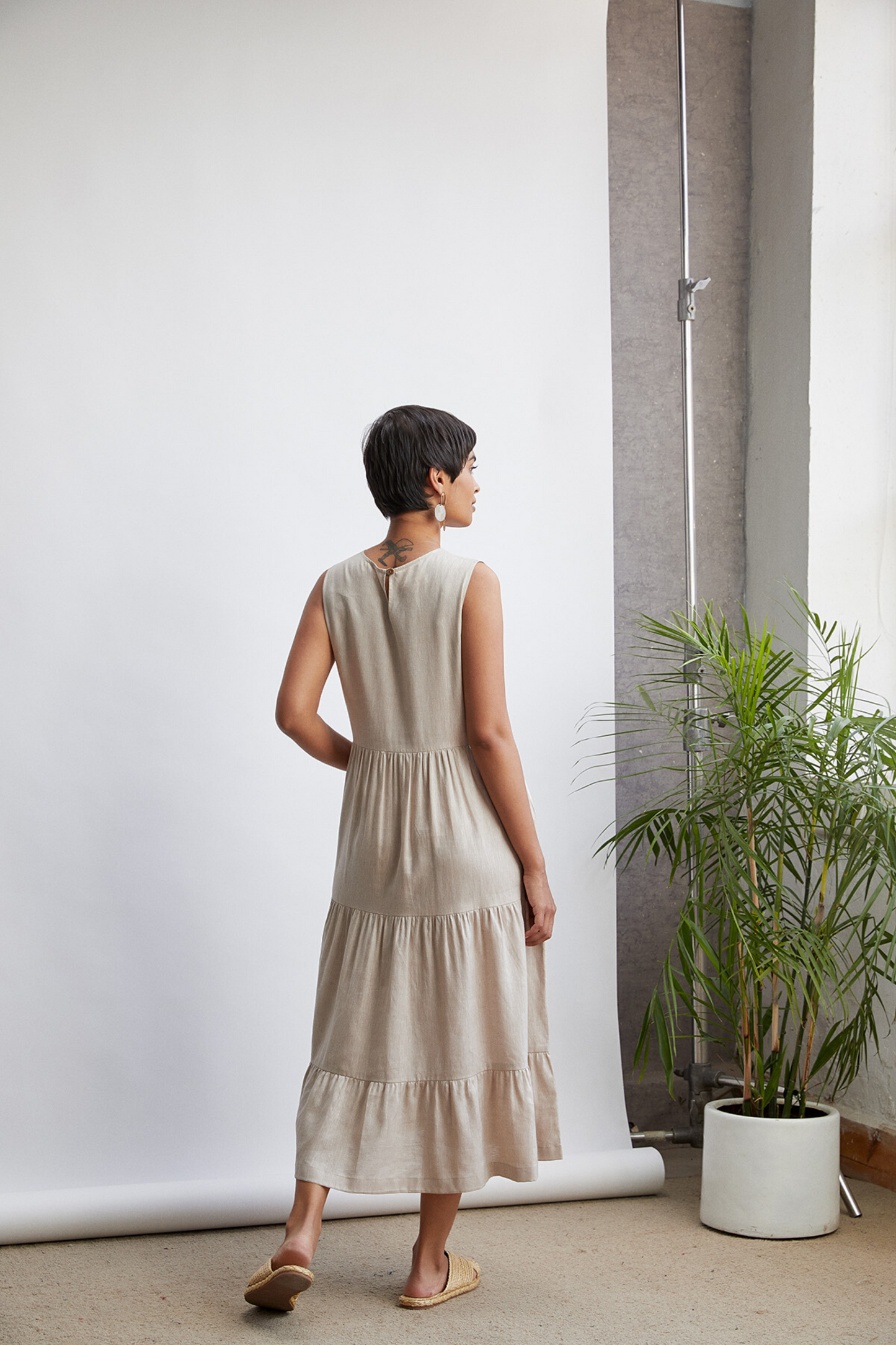 Island linen maxi dress