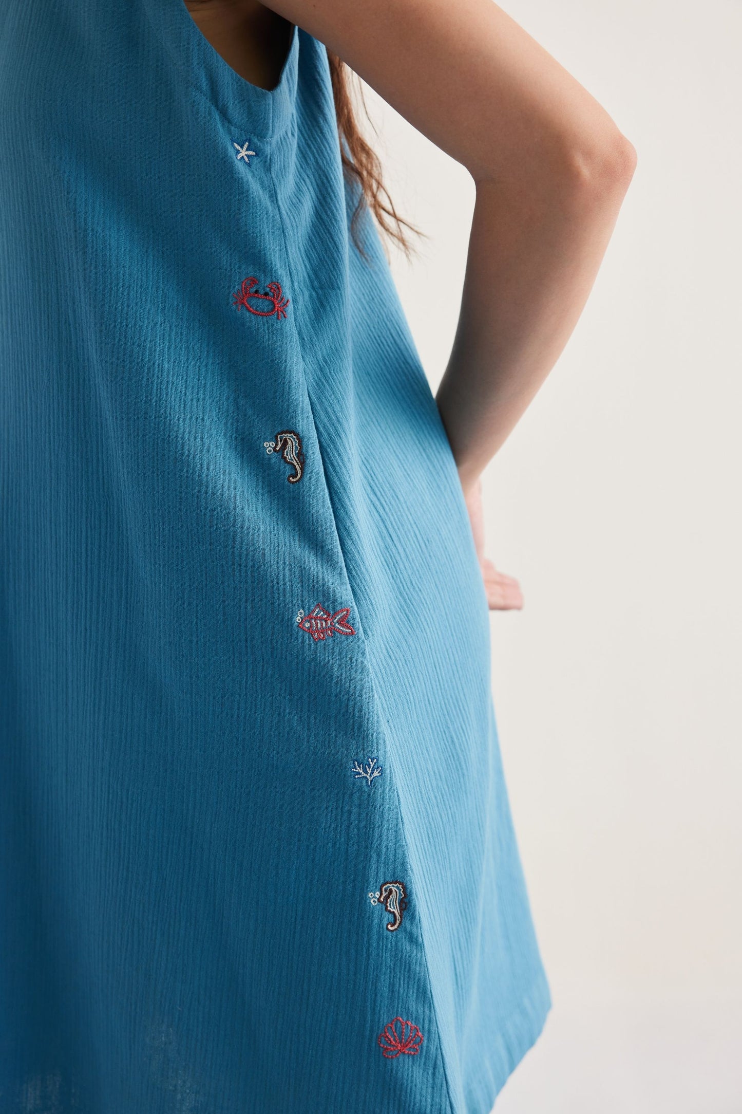 Marine Summer Organic Cotton Dress