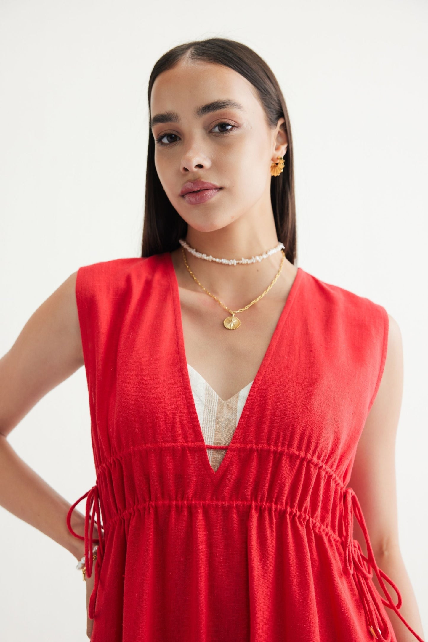 Ocean Nights Handwoven Kala Cotton Maxi Dress