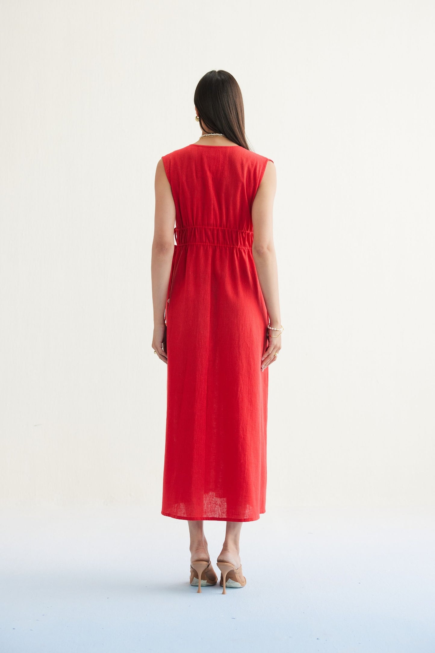 Ocean Nights Handwoven Kala Cotton Maxi Dress