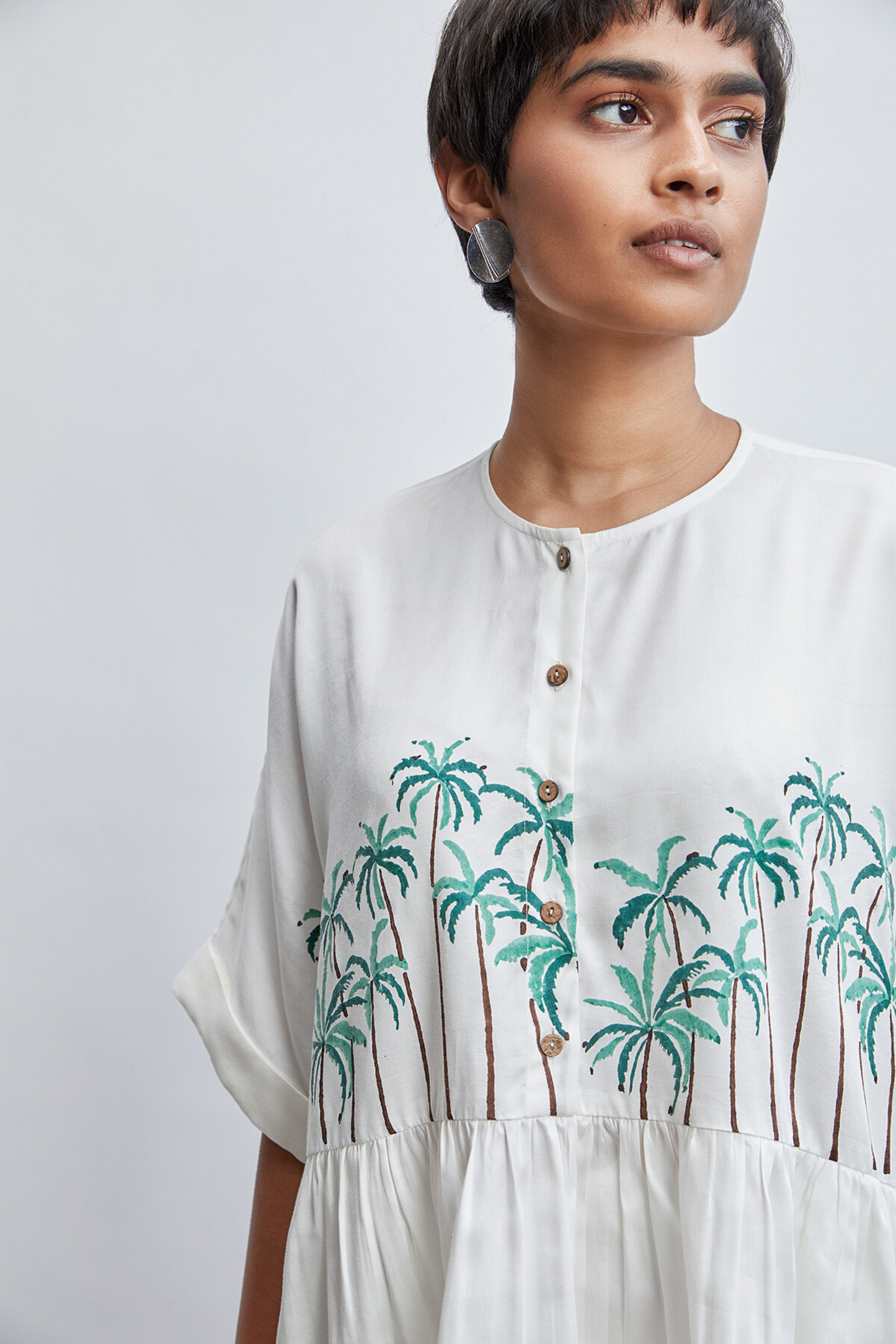 Palm Me Away peplum top