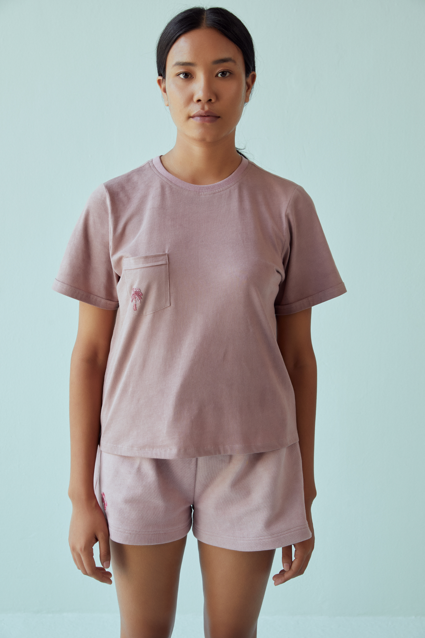 The Palmy organic cotton knit set