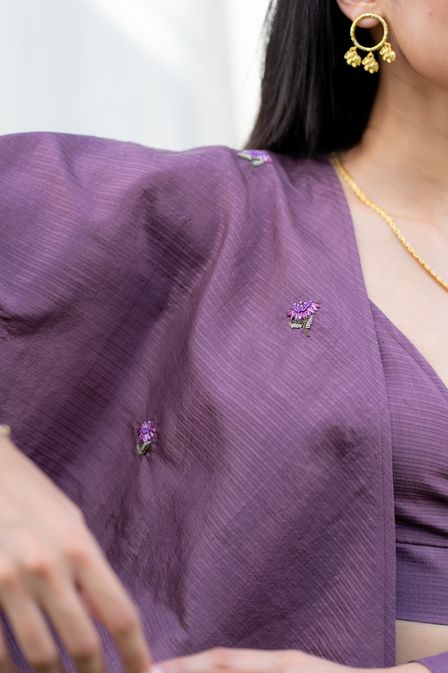 Purple Sky cape silk gilet