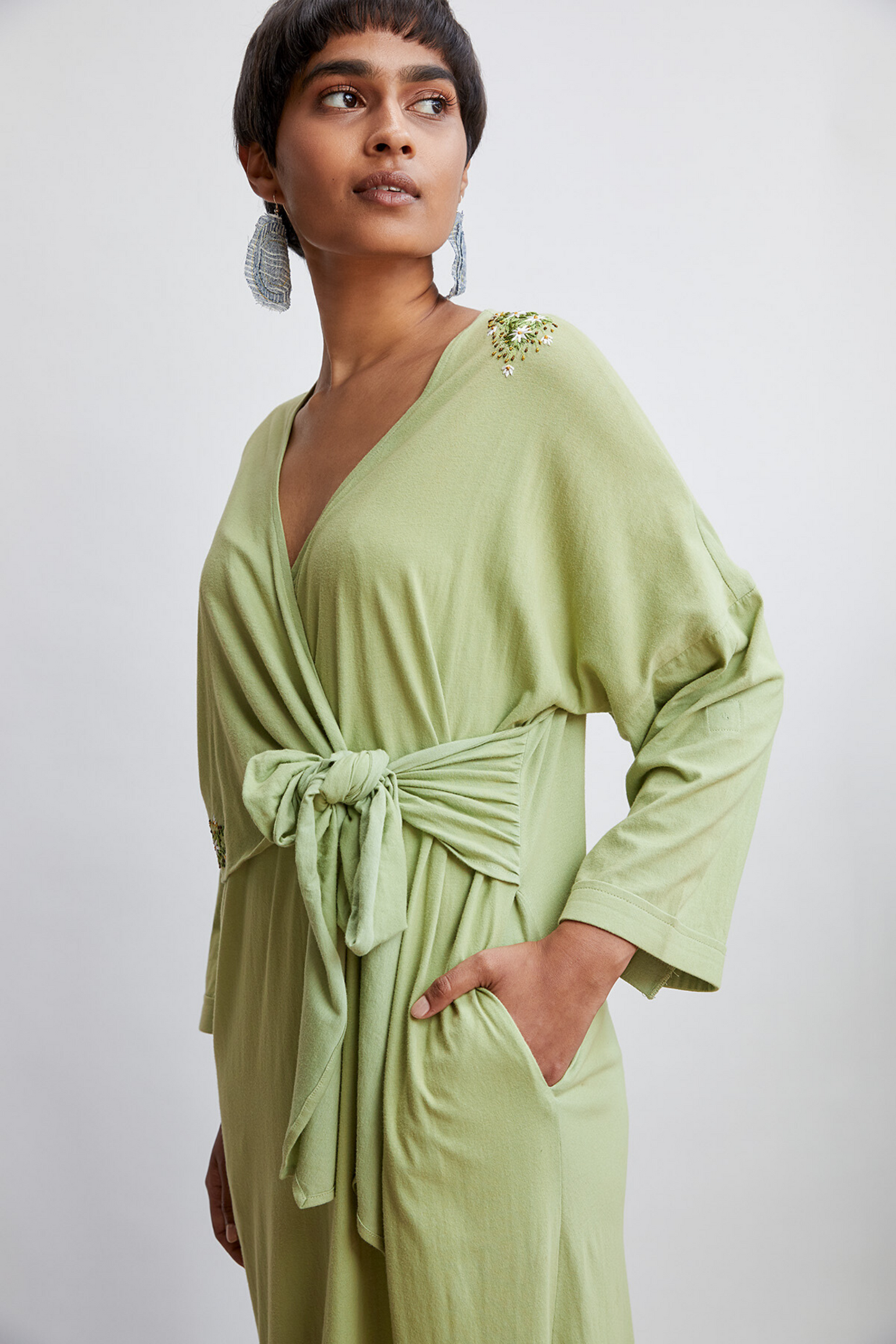 Rainforest front tie wrap dress