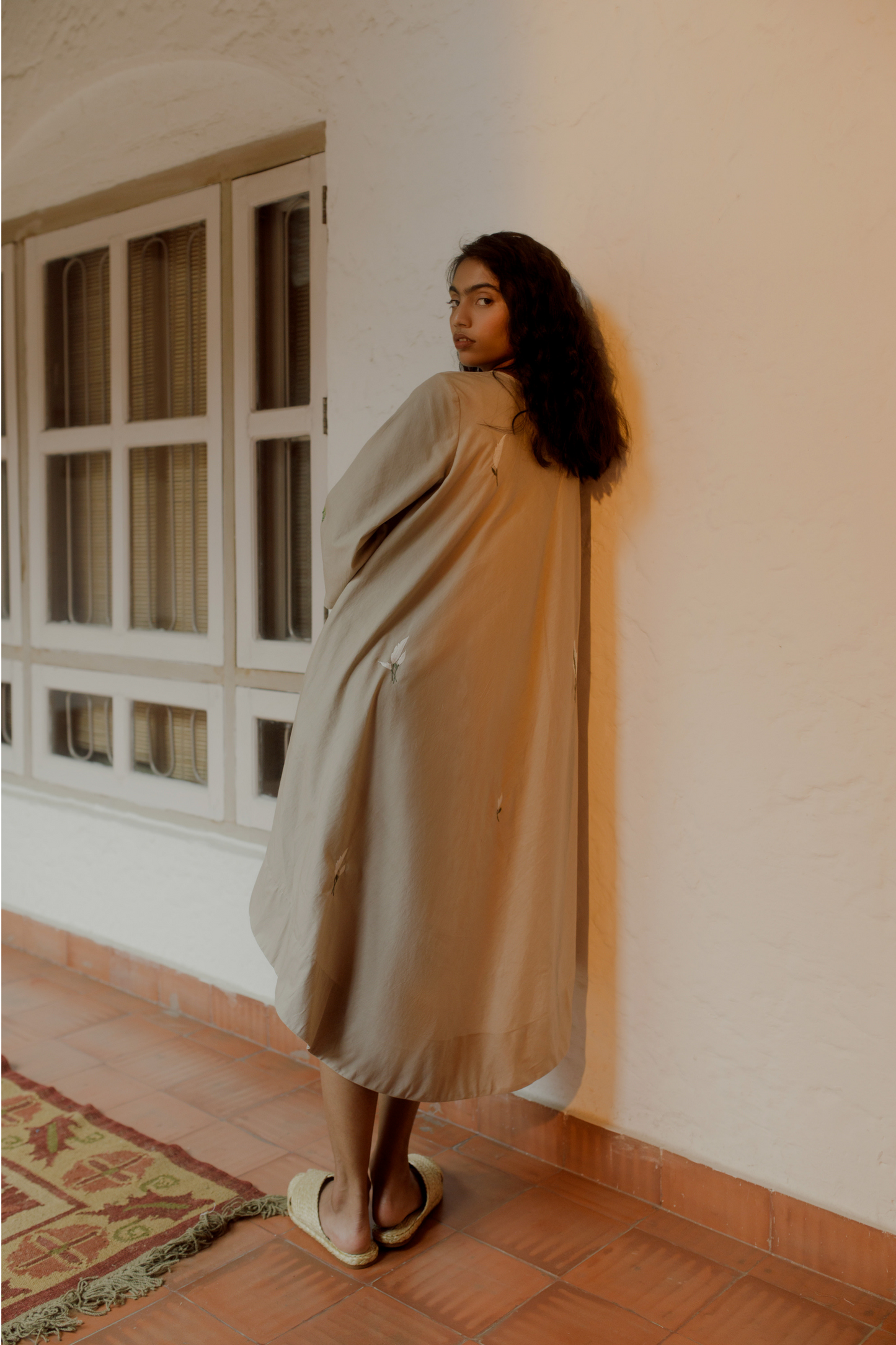 Sui | SEA-SIDE hand-embroidered organic cotton tunic dress from Flow Winter Collection 2019