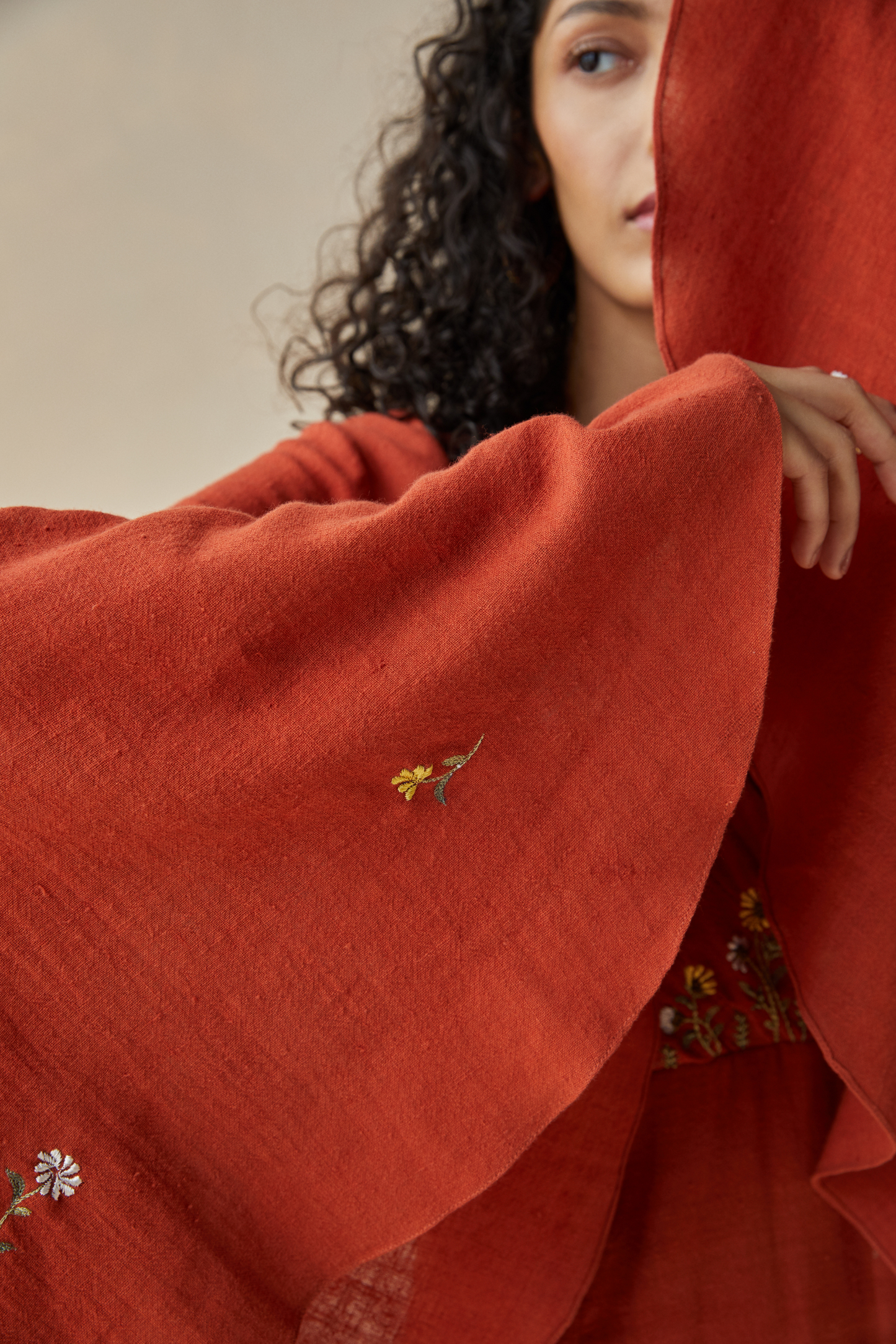 Sunflower Meadow handwoven organic cotton dress