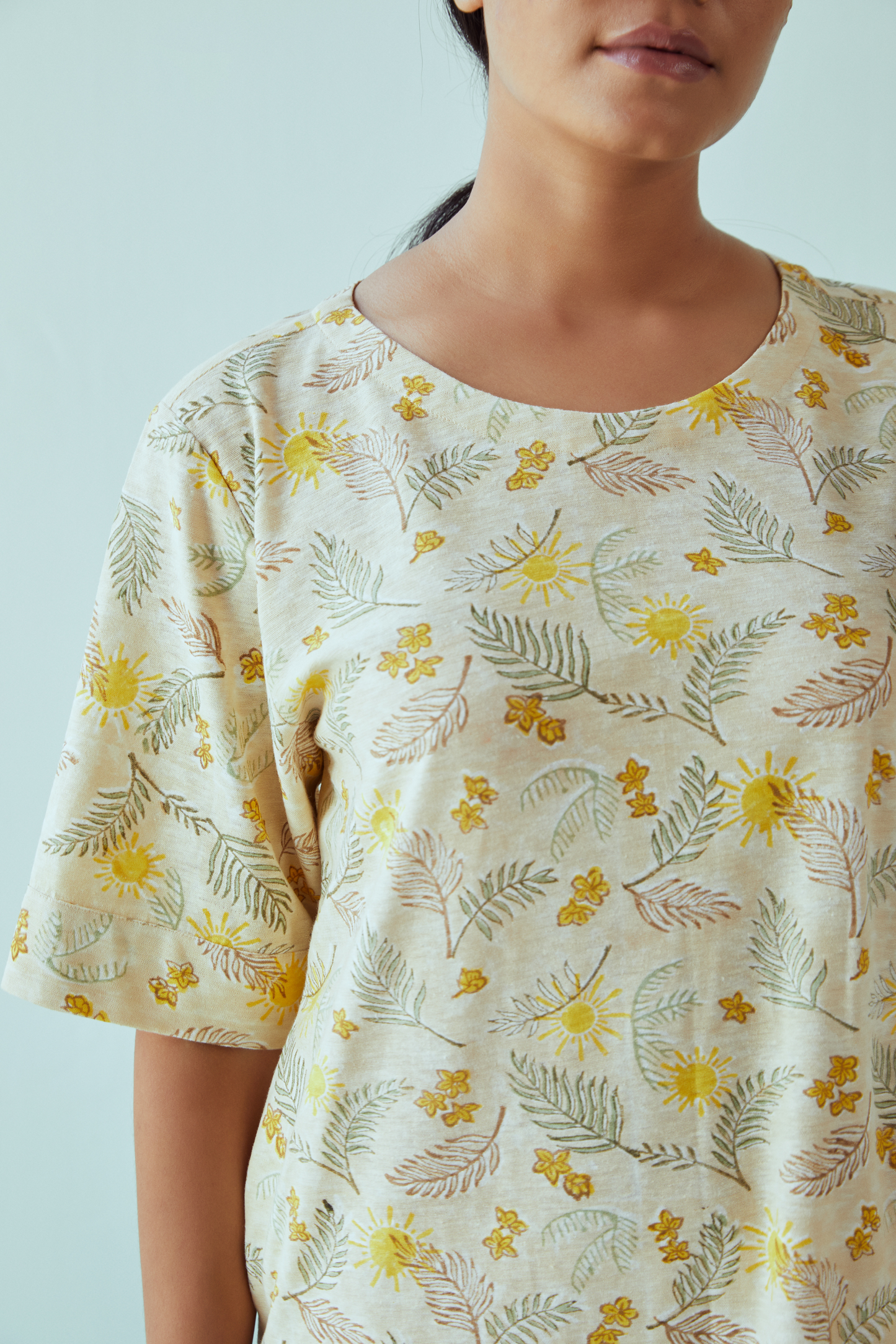 Sunny Palms hemp knit dress