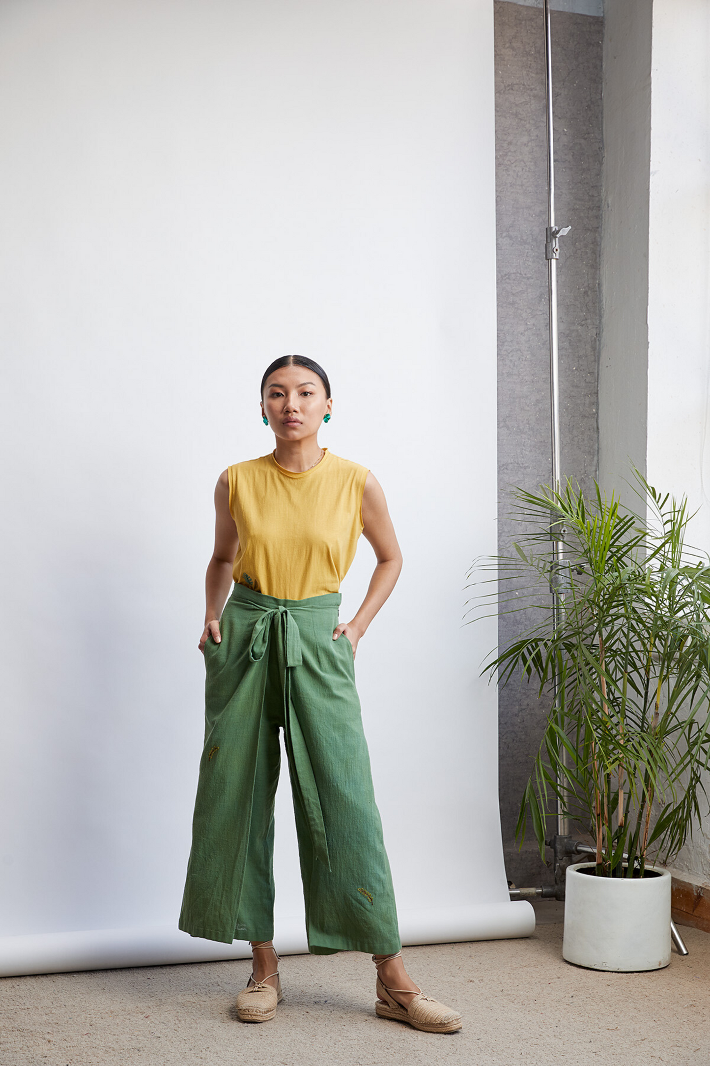 The Botanic handwoven organic cotton trousers