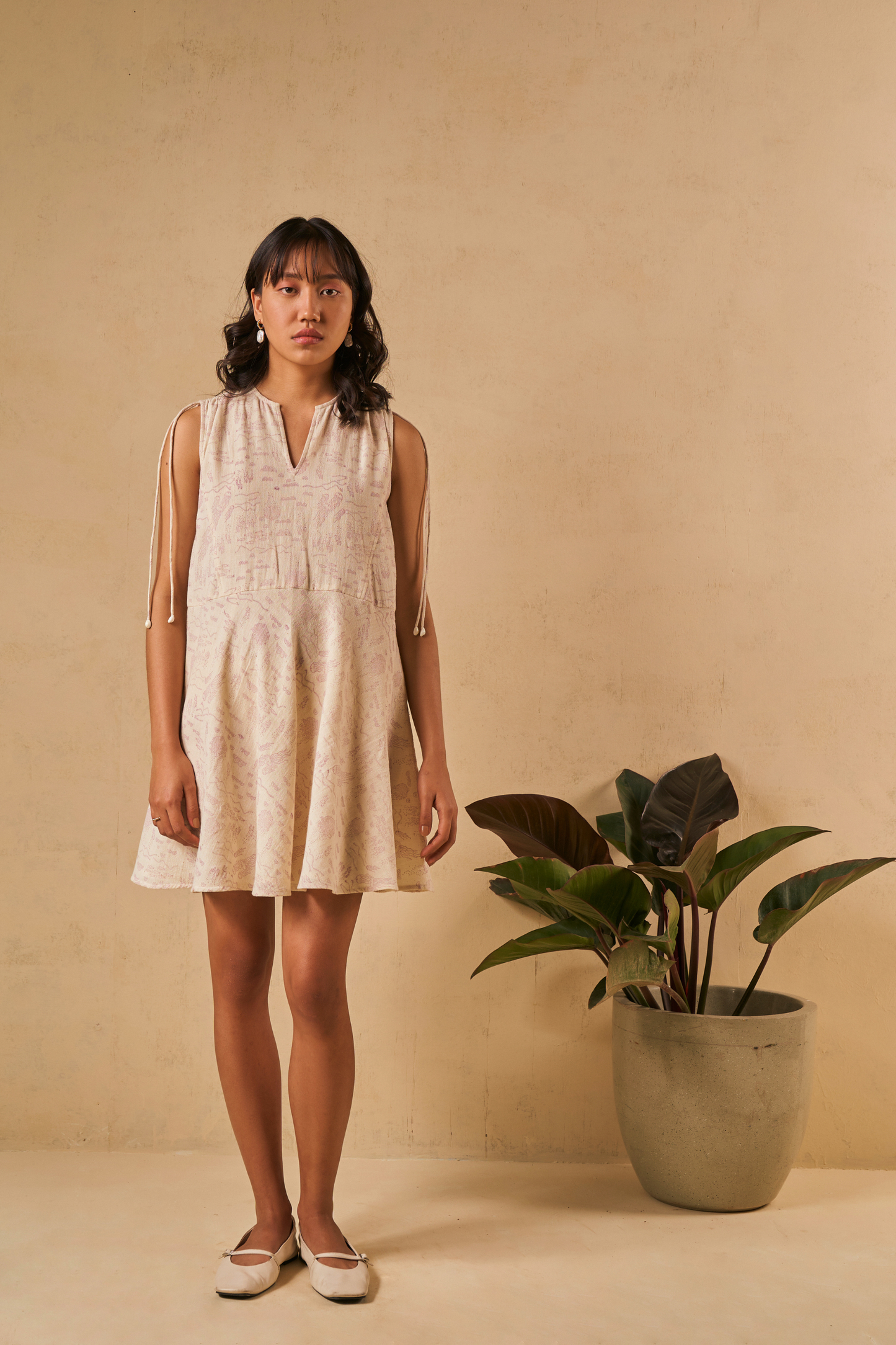 The Coral Tide Handwoven Dress