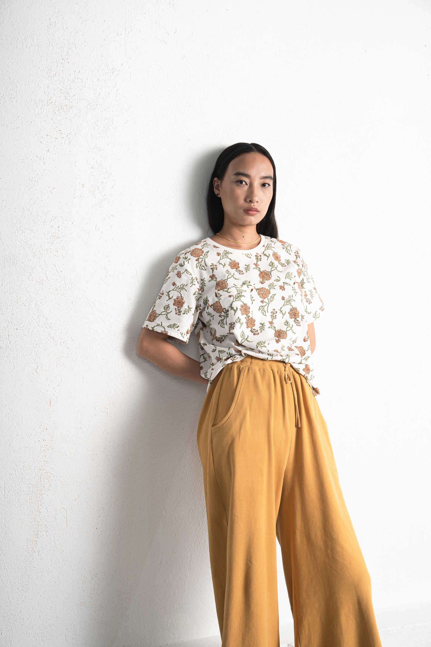 The Dawn organic cotton knit rib trousers