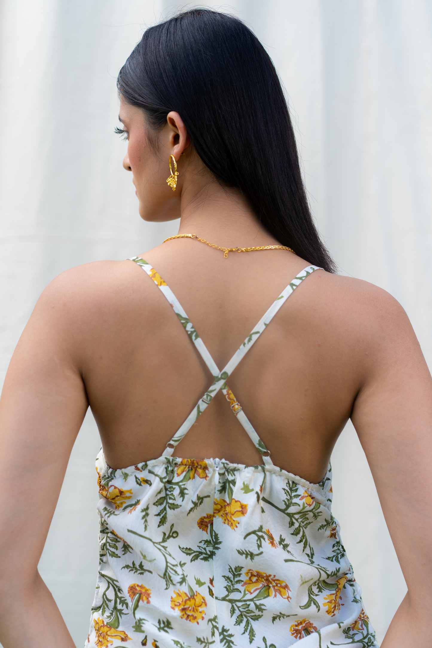 The Marigold Joy silk slip dress