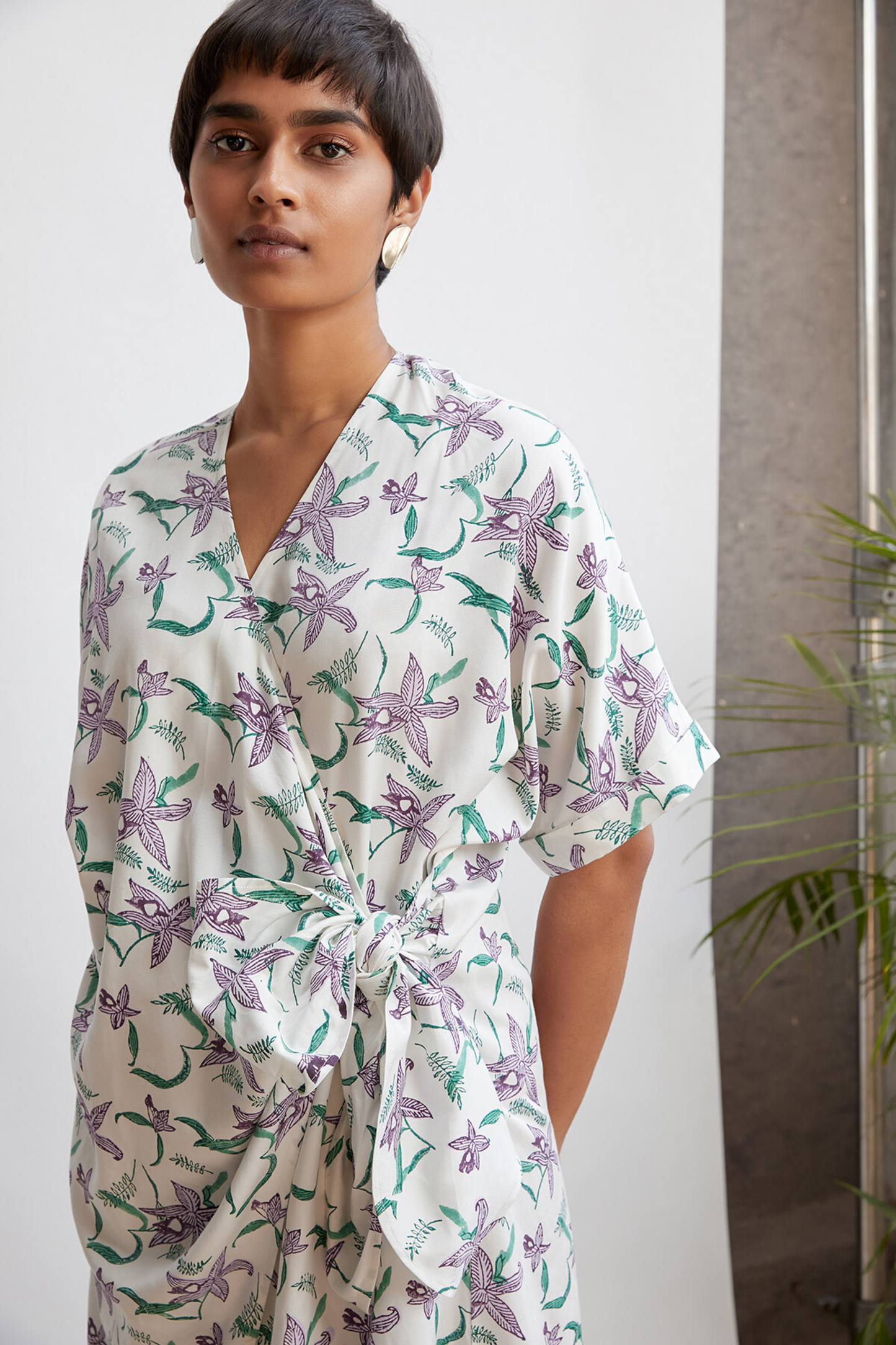 The Orchid wrap printed dress