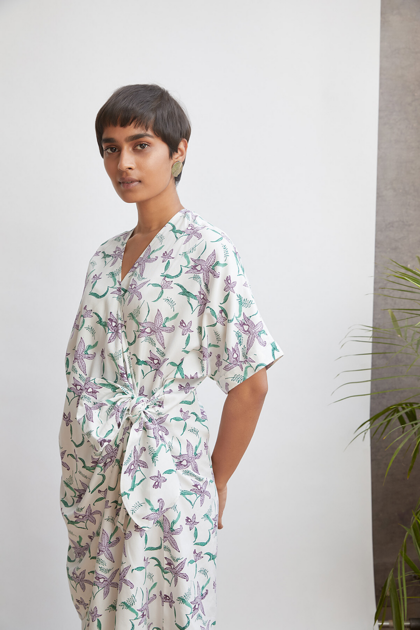 The Orchid wrap printed dress