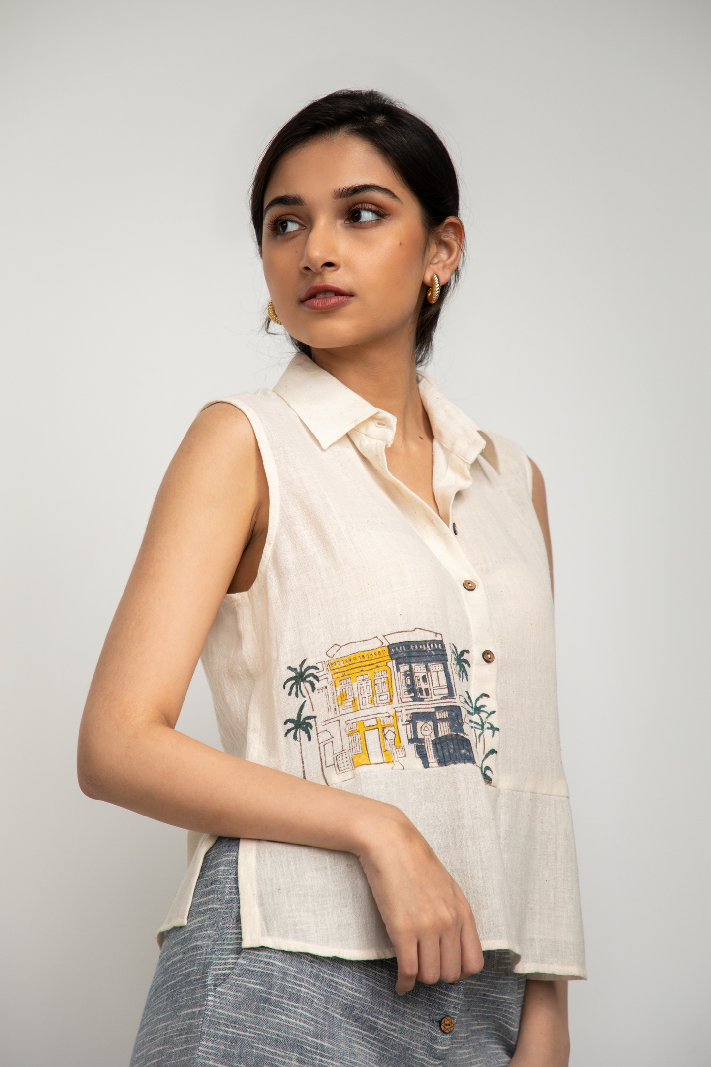 The Townhouse handwoven organic cotton shirt