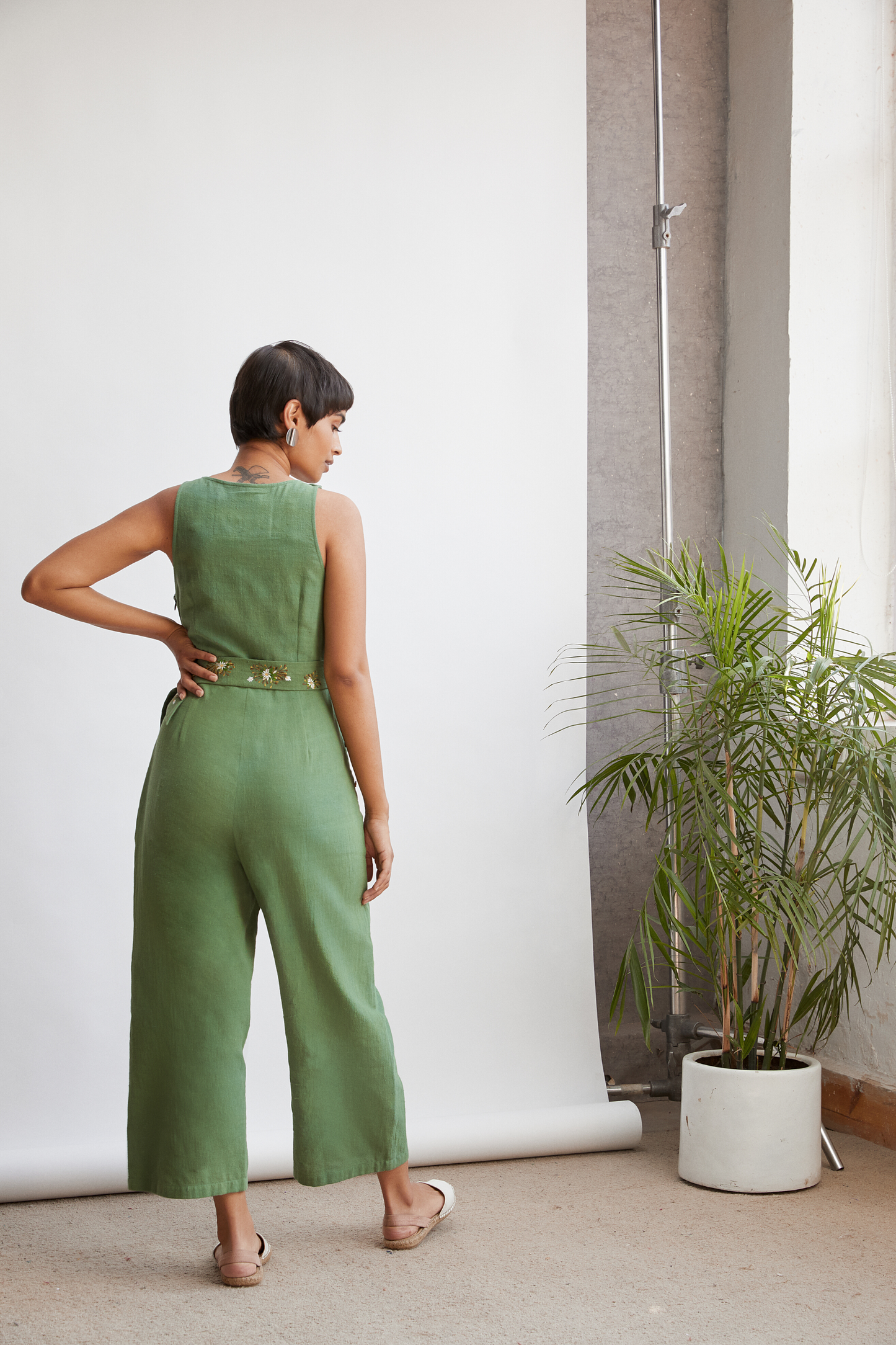 The Tropical handwoven organic cotton jumpsuit