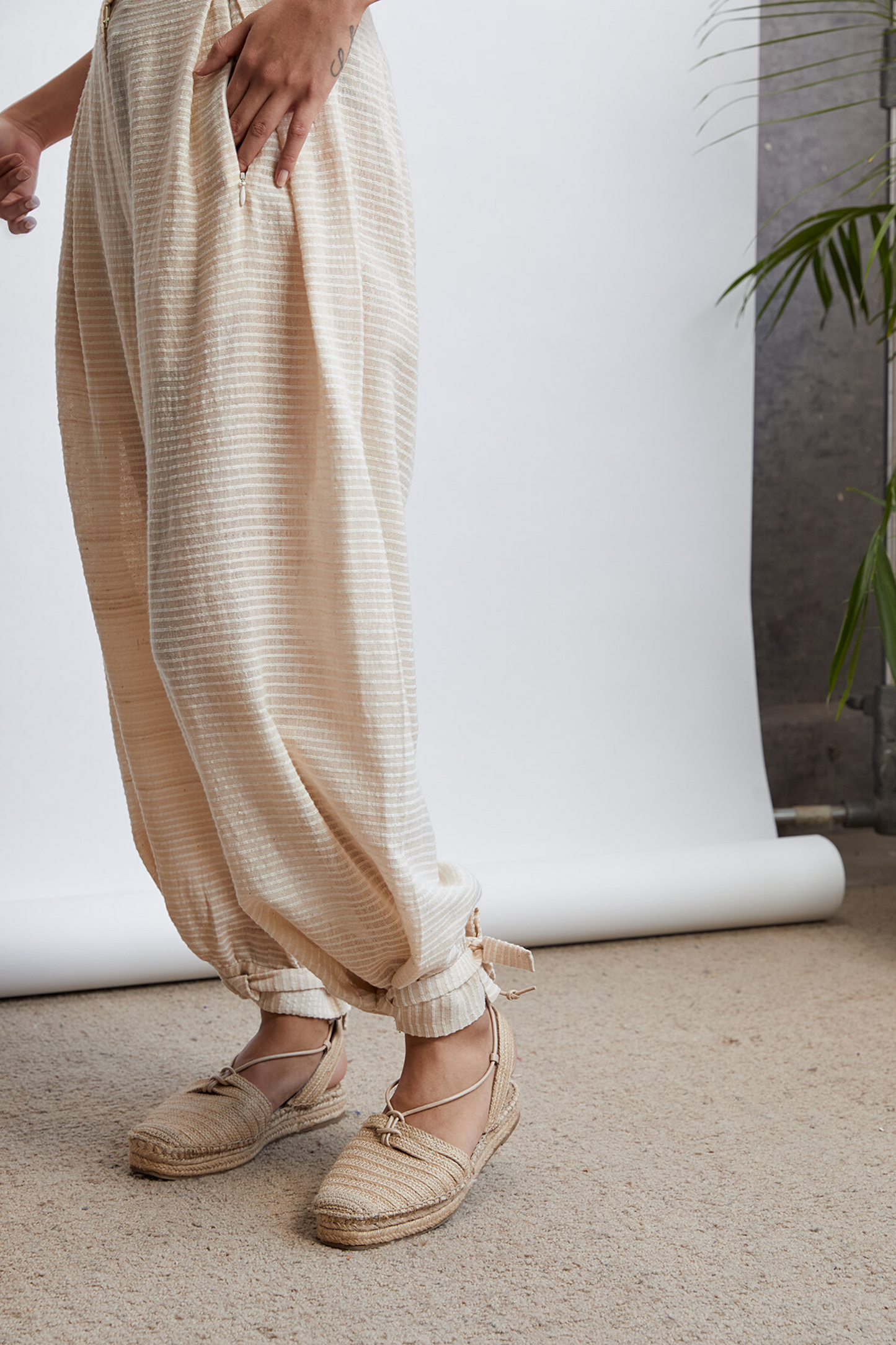 The Weave Easy handwoven organic cotton trousers