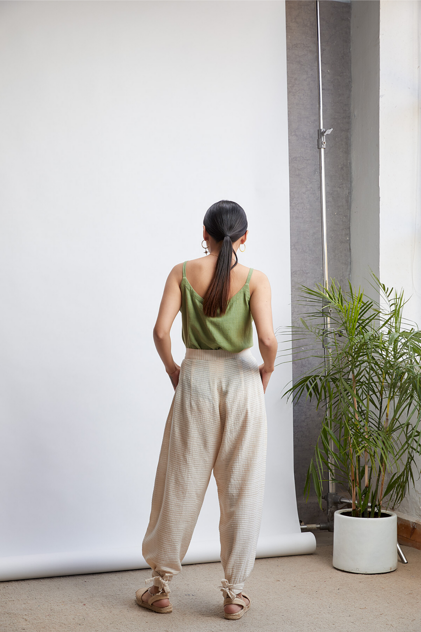 The Weave Easy handwoven organic cotton trousers