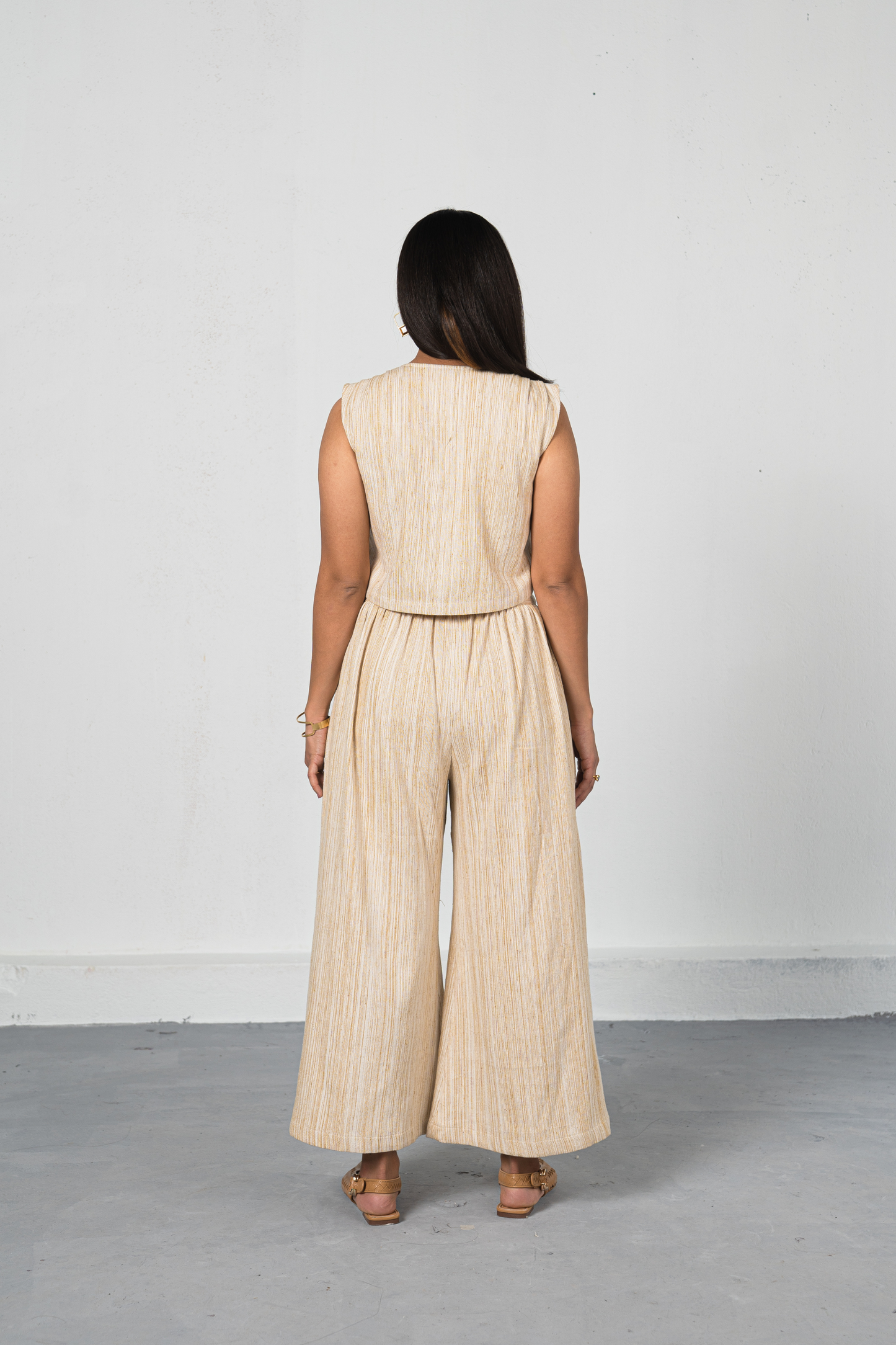 The Winter Garden handwoven organic cotton crop top