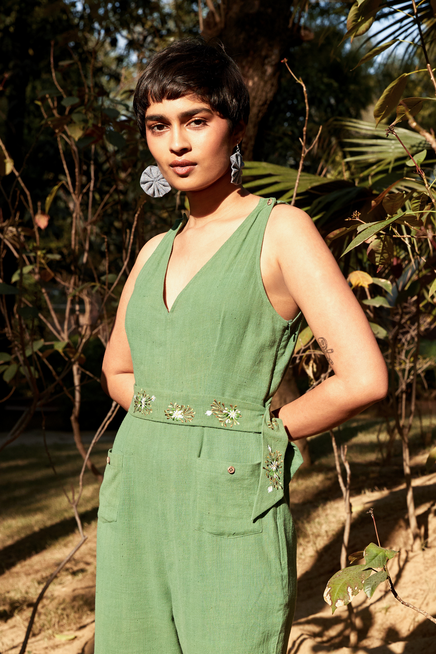 The Tropical handwoven organic cotton jumpsuit