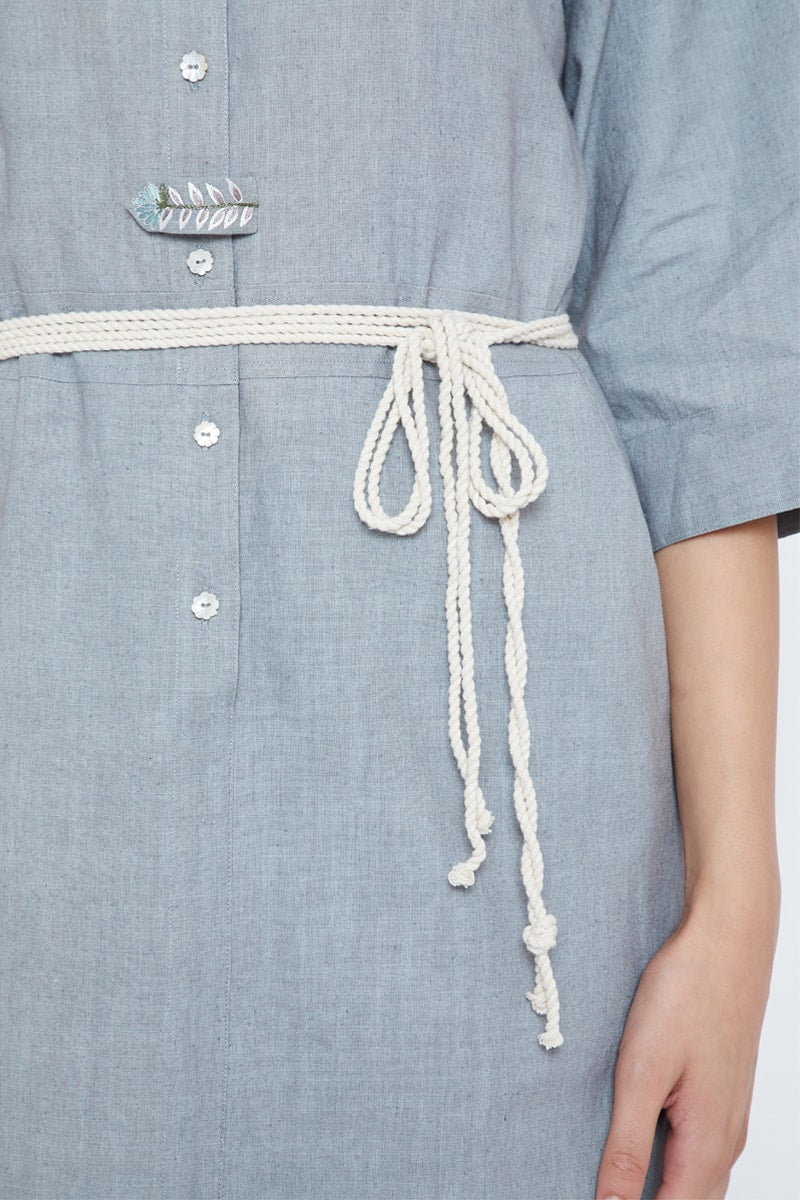 Grey Paradise hemp dress