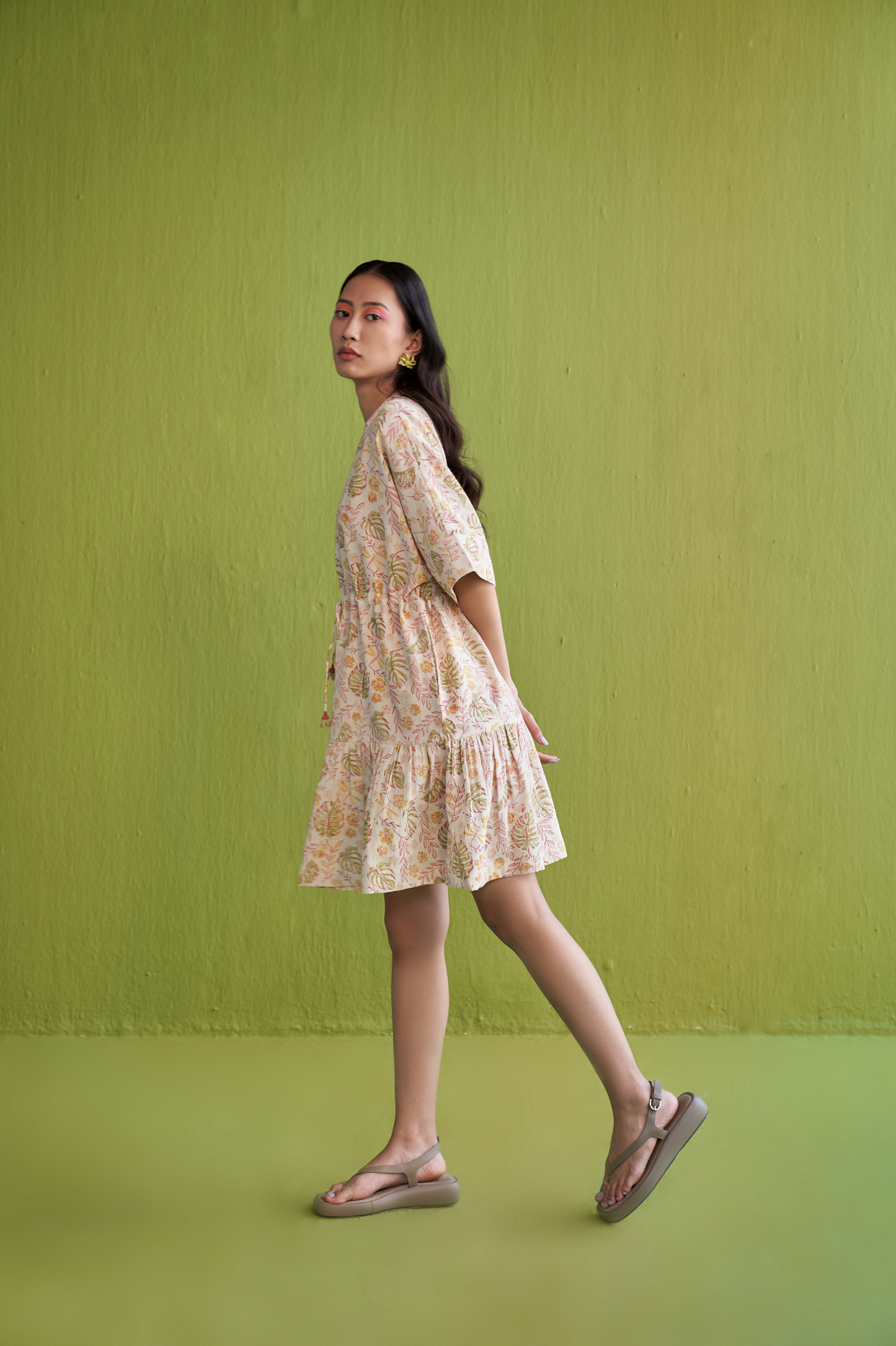 Monstera Bloom Kala Cotton Dress