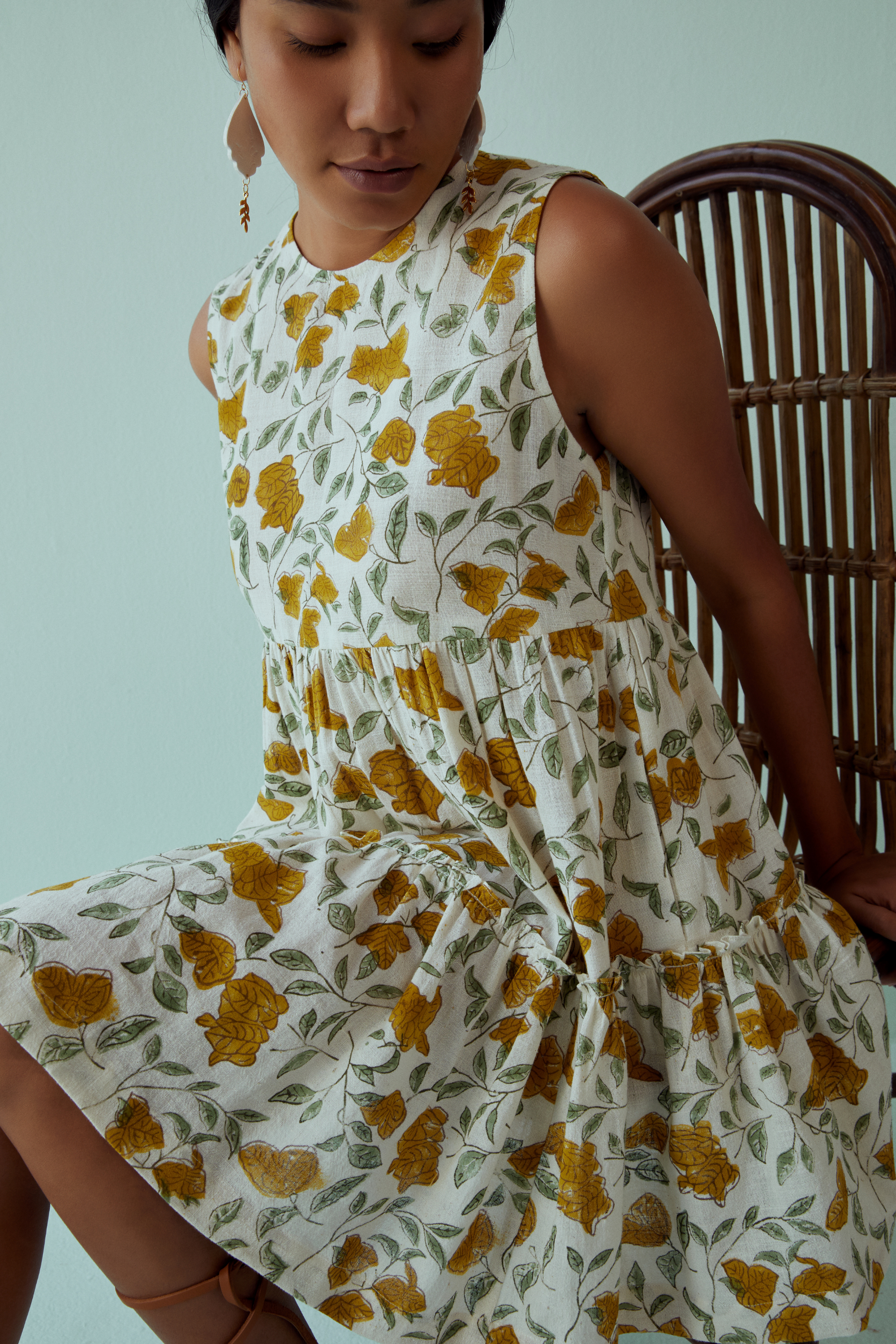 Island handspun round neck dress