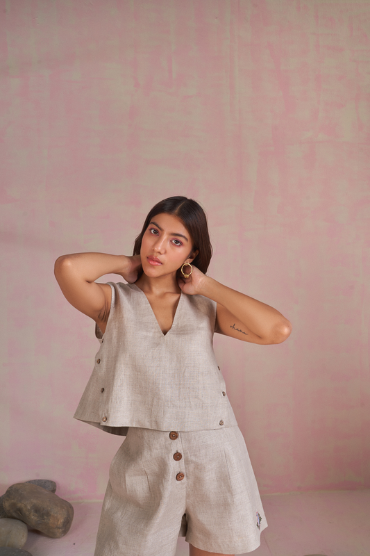 The Sandy hemp sleeveless top