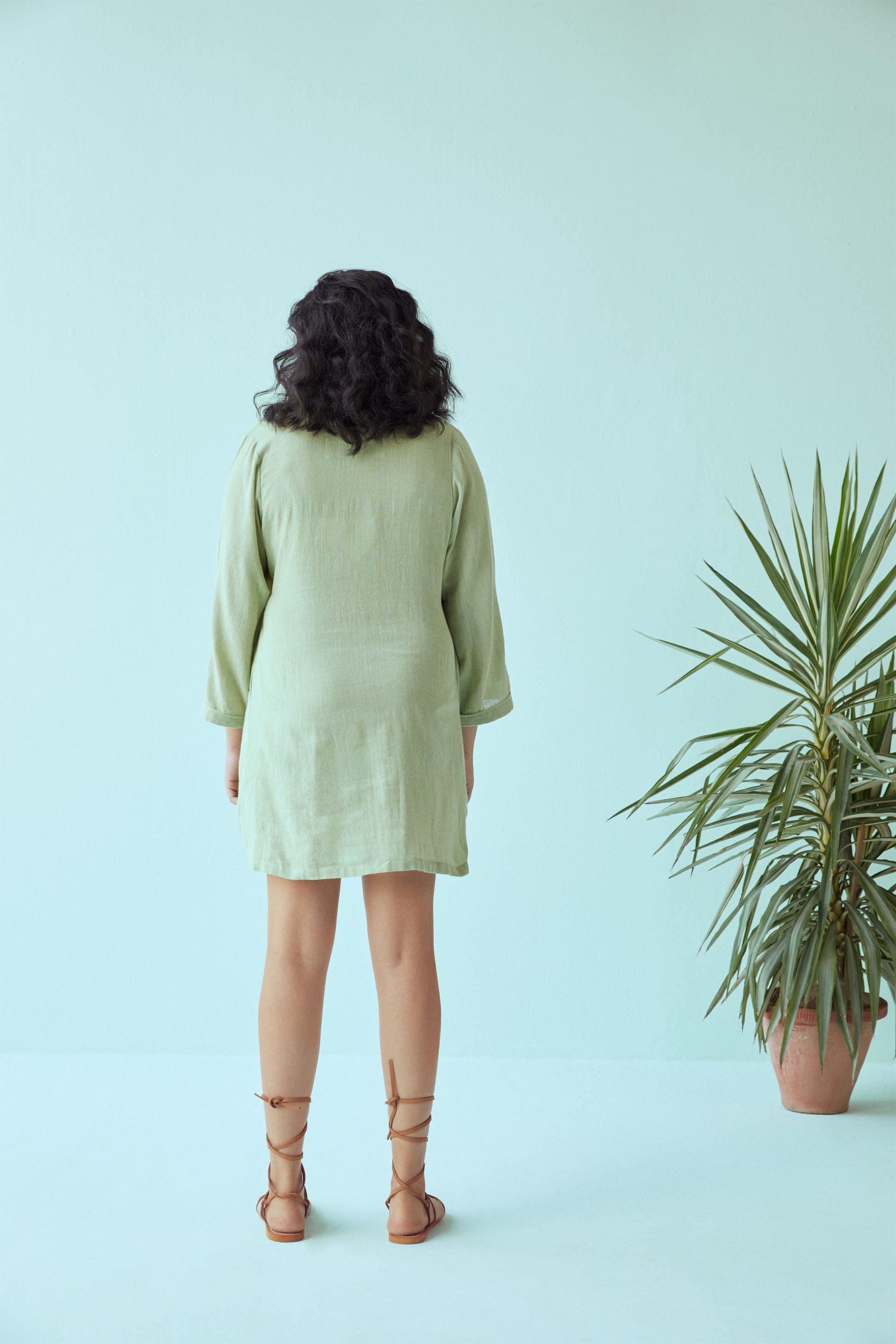 Endless Summer handwoven organic cotton wrap dress