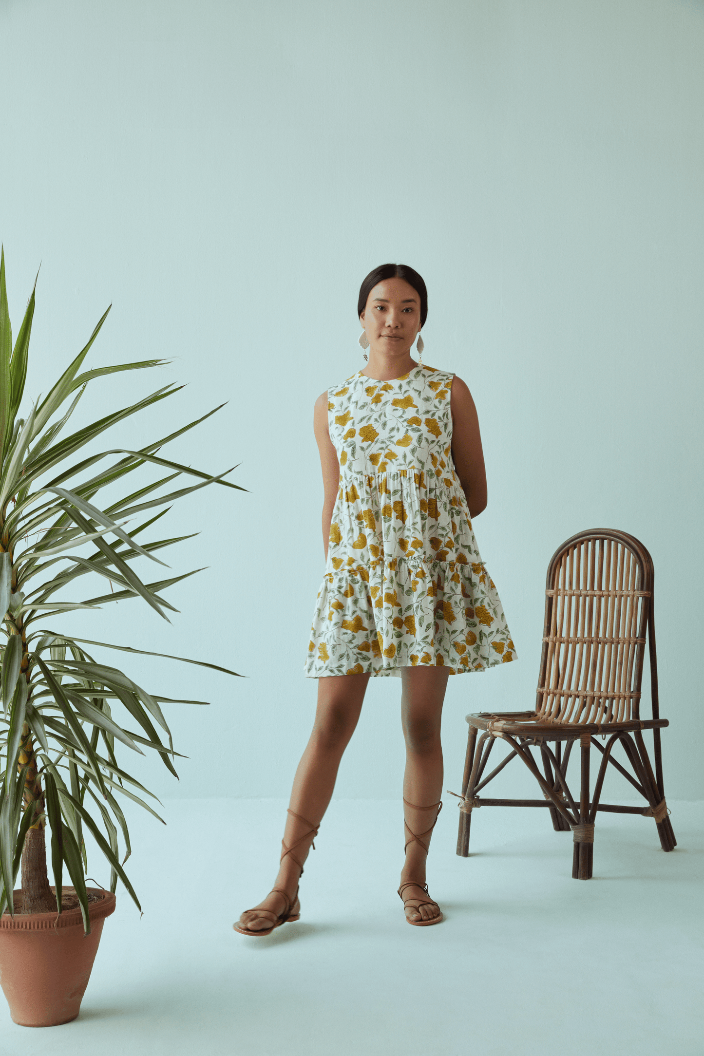 Island handspun handwoven organic cotton dress