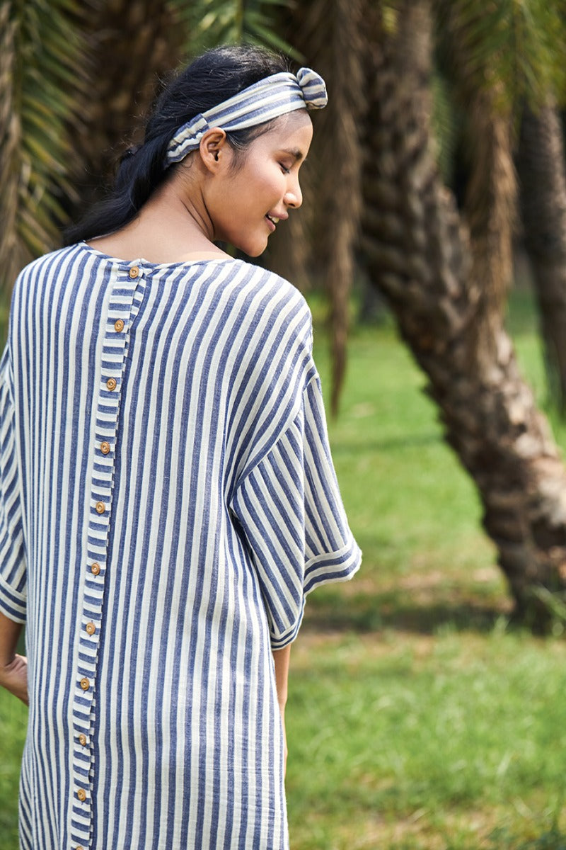 Sunday stripe organic cotton dress