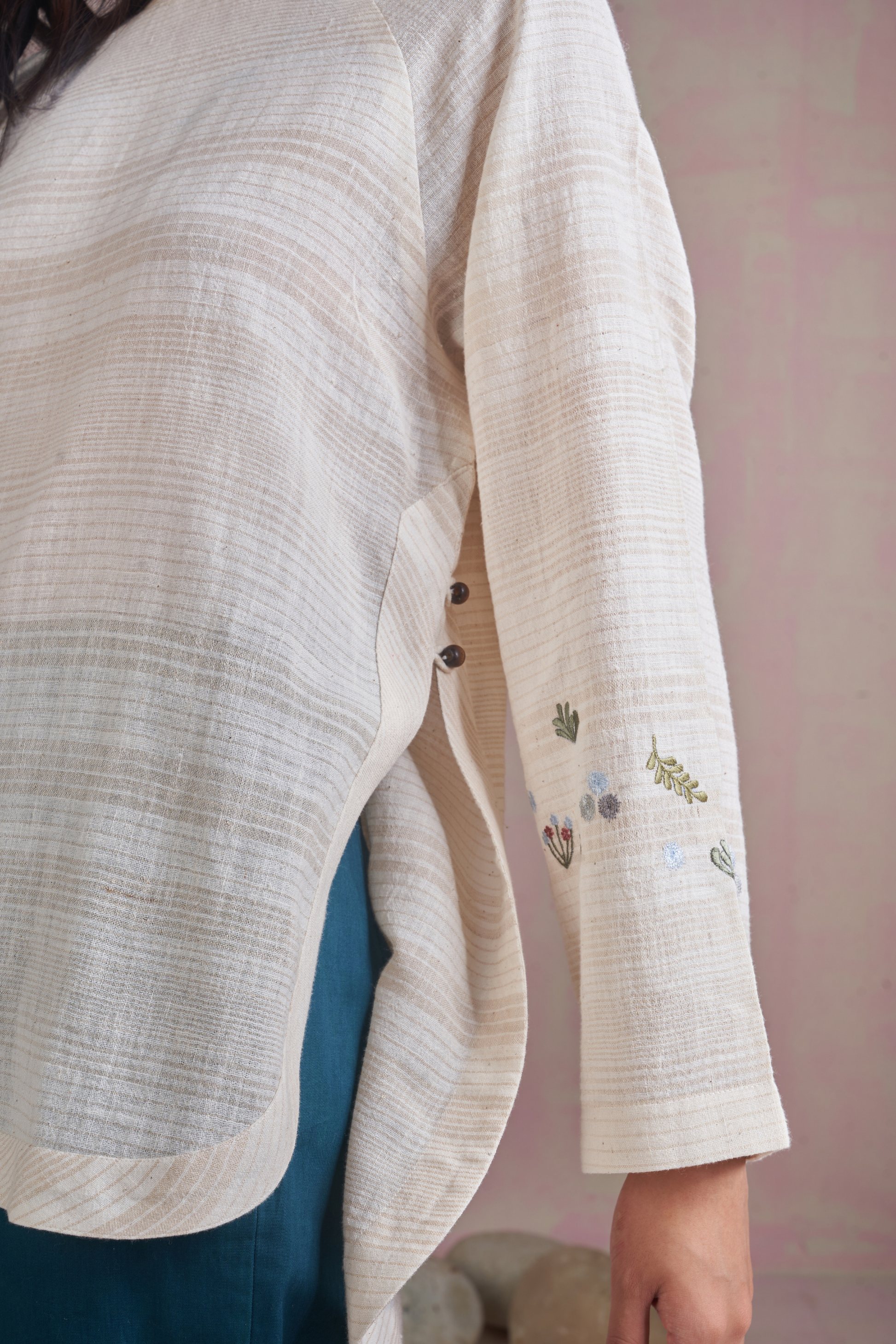 The Breezy handspun handwoven organic cotton top