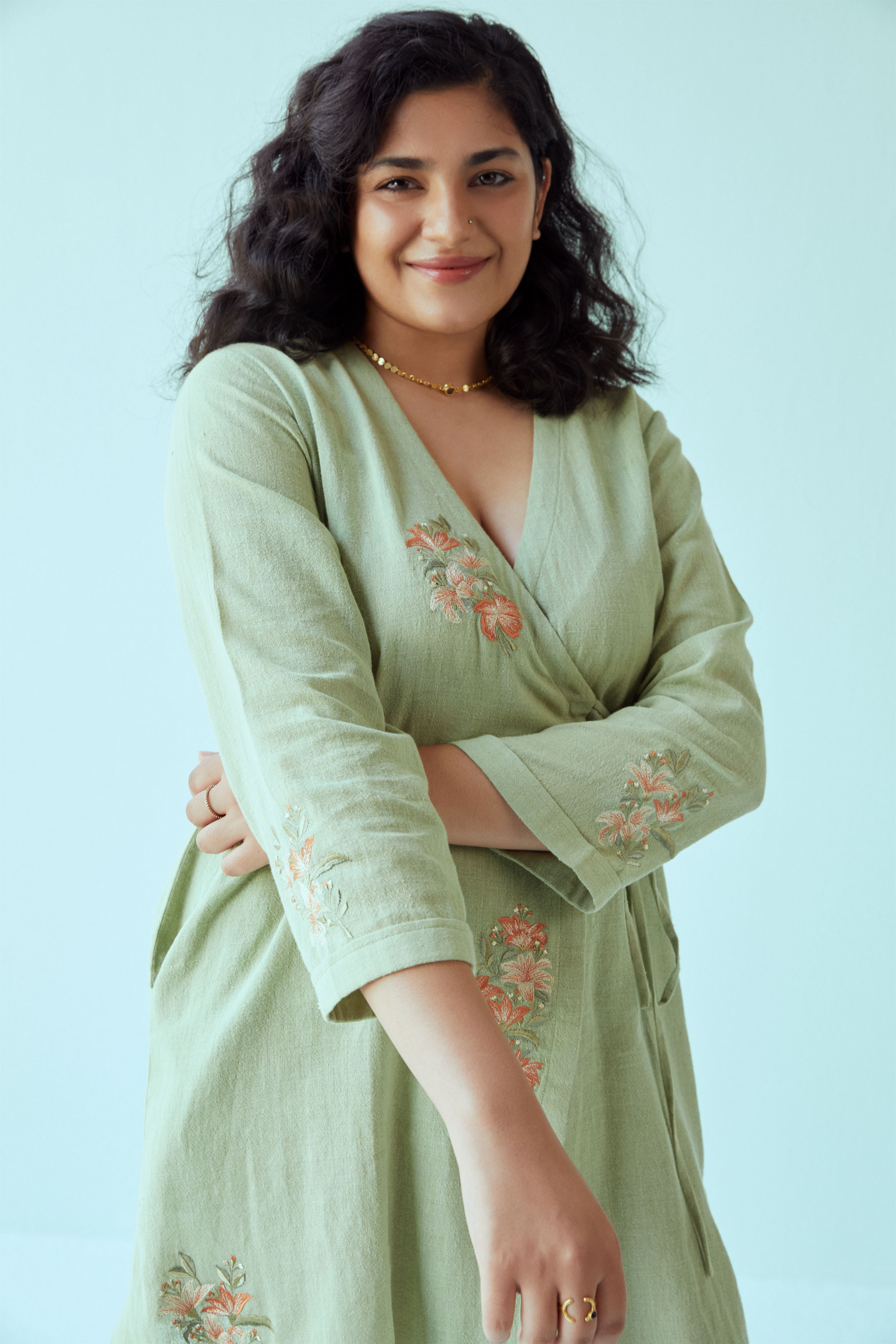 Endless Summer handwoven organic cotton wrap dress