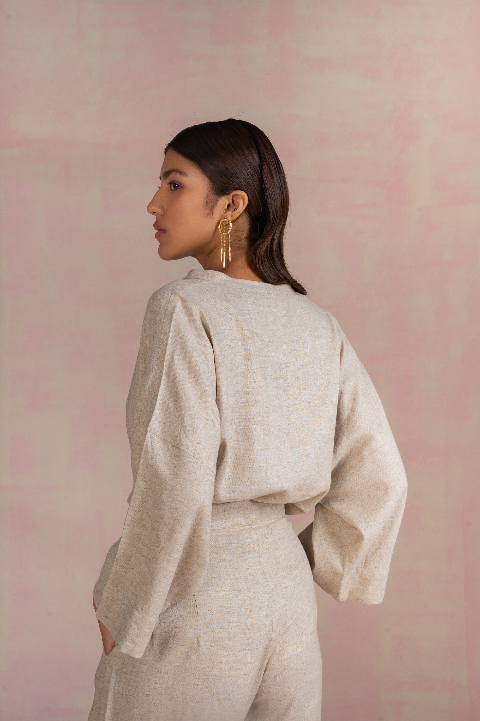 The Island linen wide leg trousers