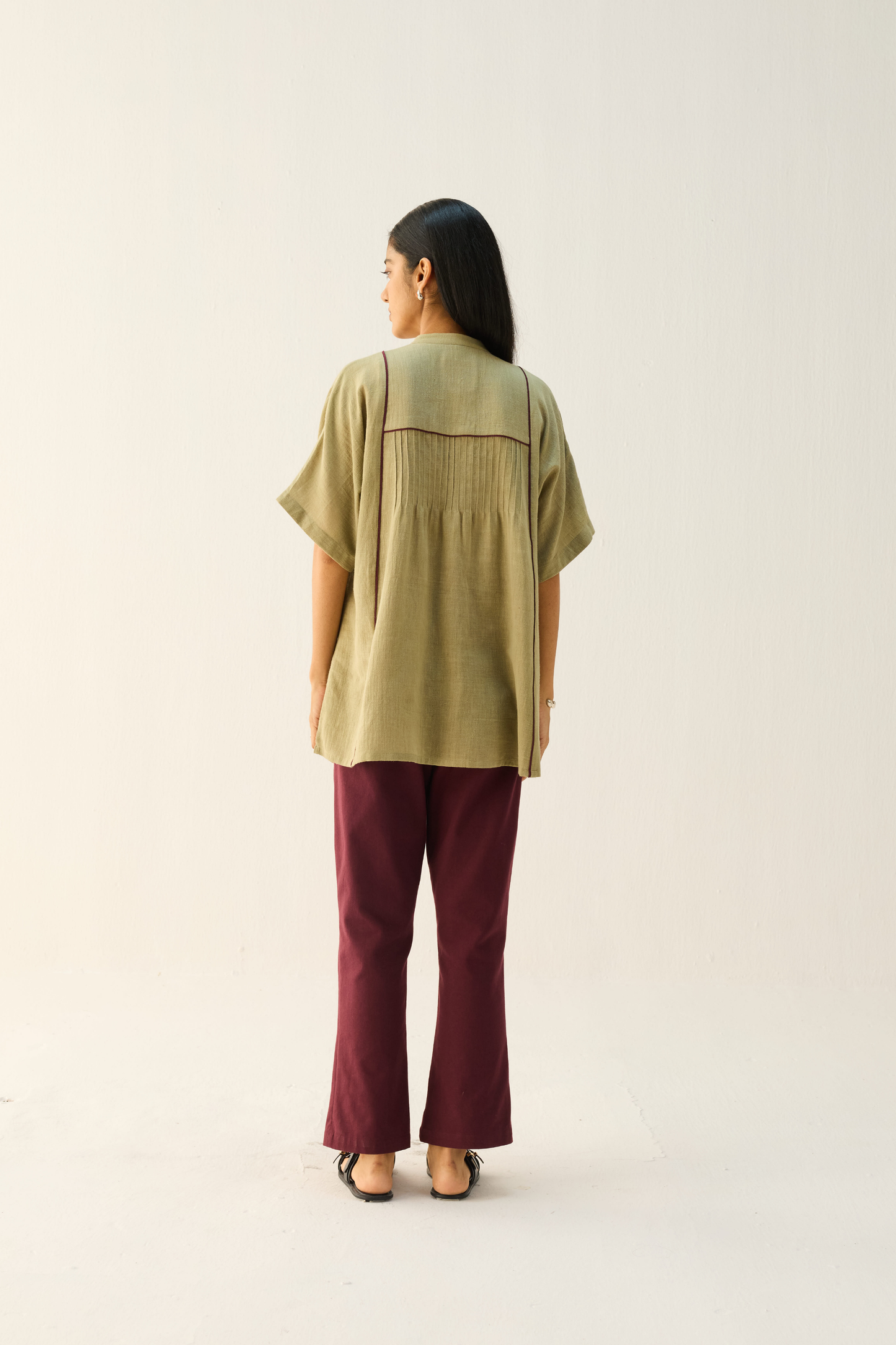 Bold Heart Handspun Handwoven Organic Cotton Shirt