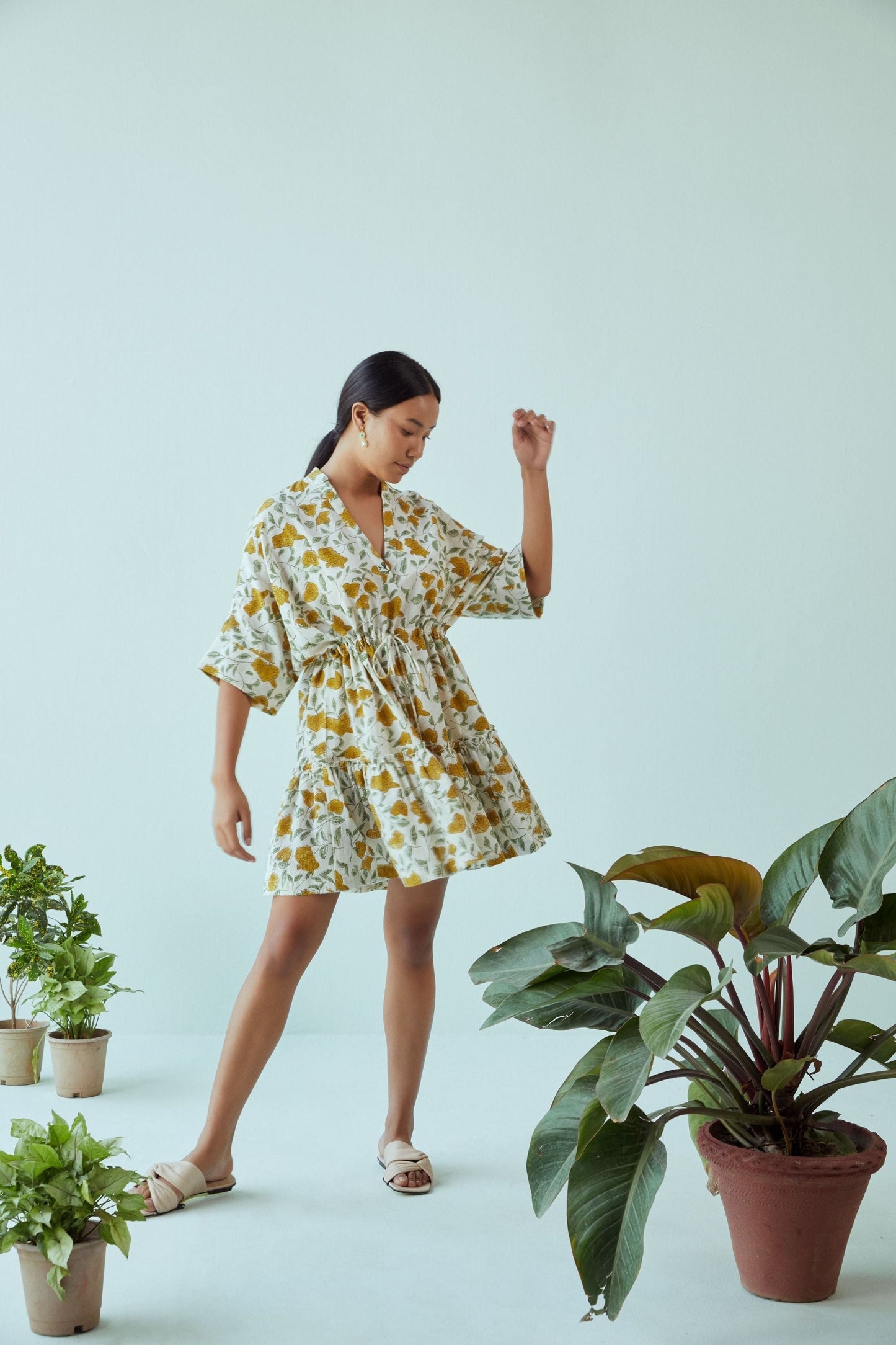 Bougainvillea Blooms kala cotton dress